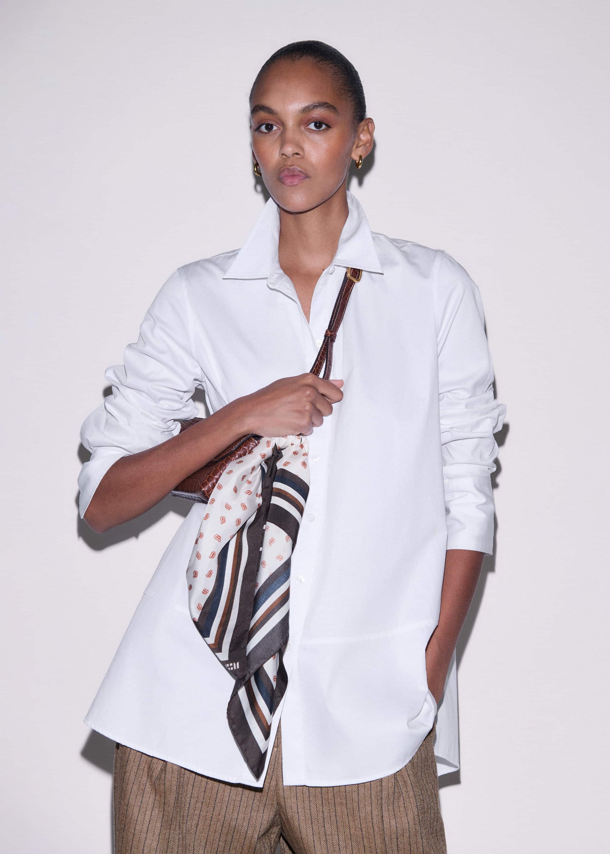 ME and EM Clothing White Clever Oversized Shirt