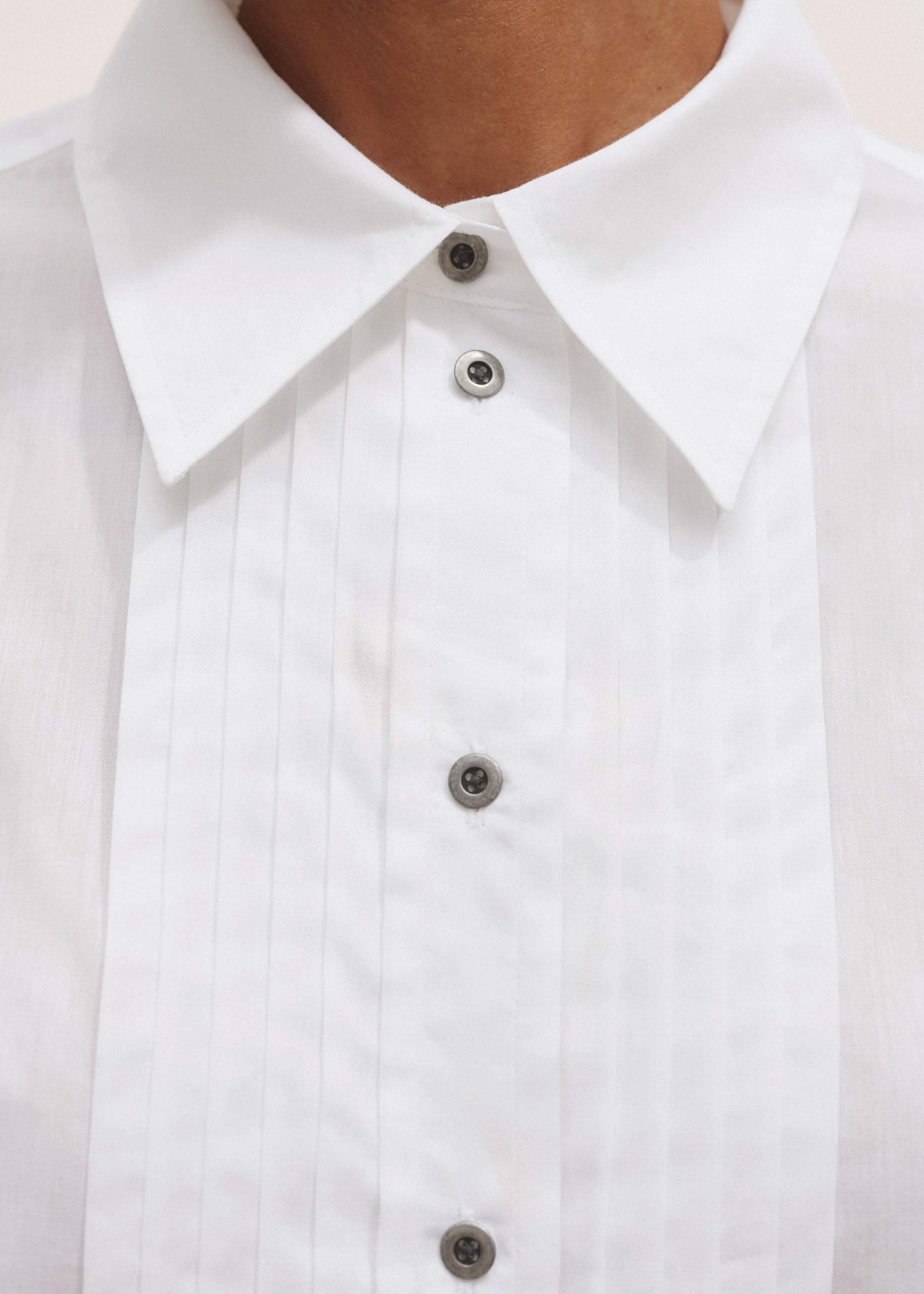 ME and EM Clothing White Relaxed Tux Shirt