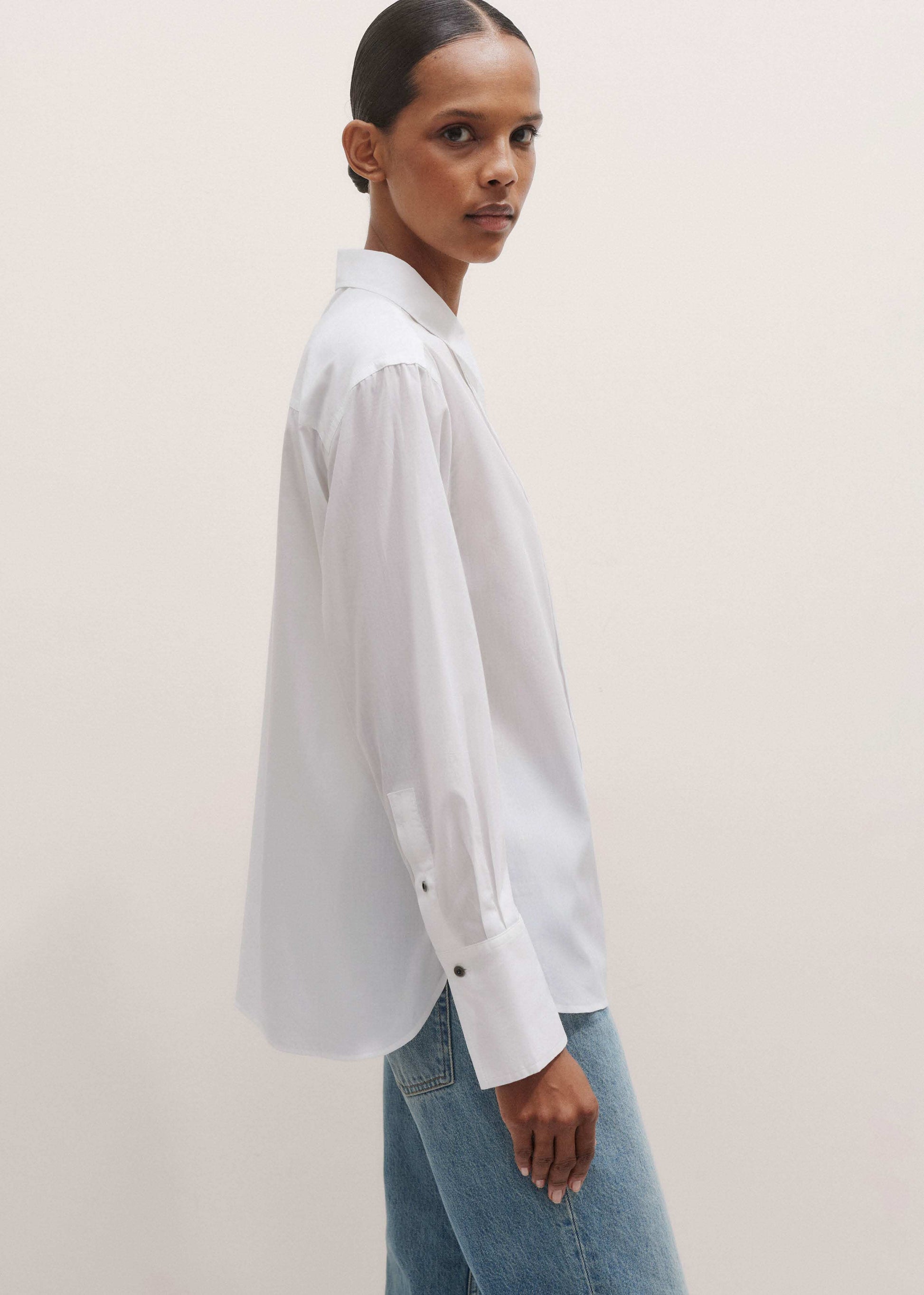 ME and EM Clothing White Relaxed Tux Shirt