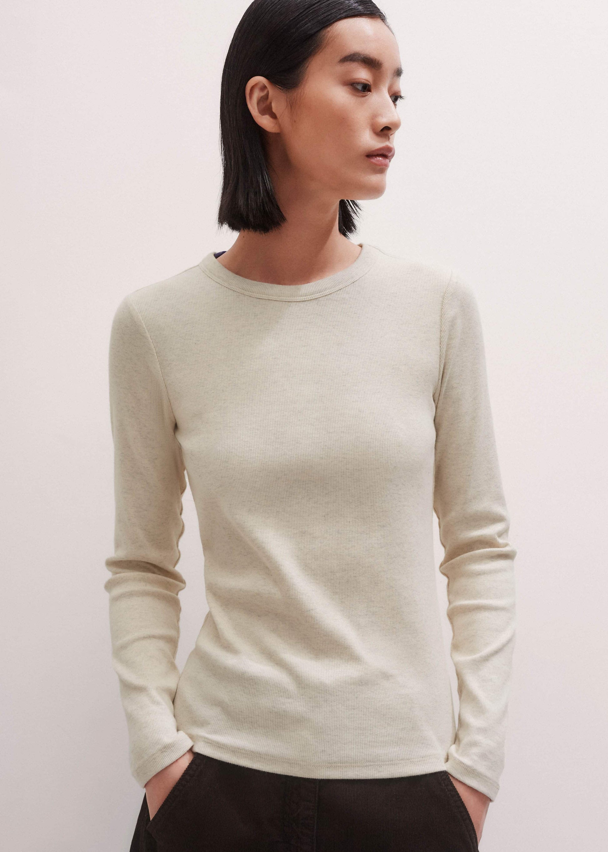 ME and EM Clothing Cream Perfect Basic Top