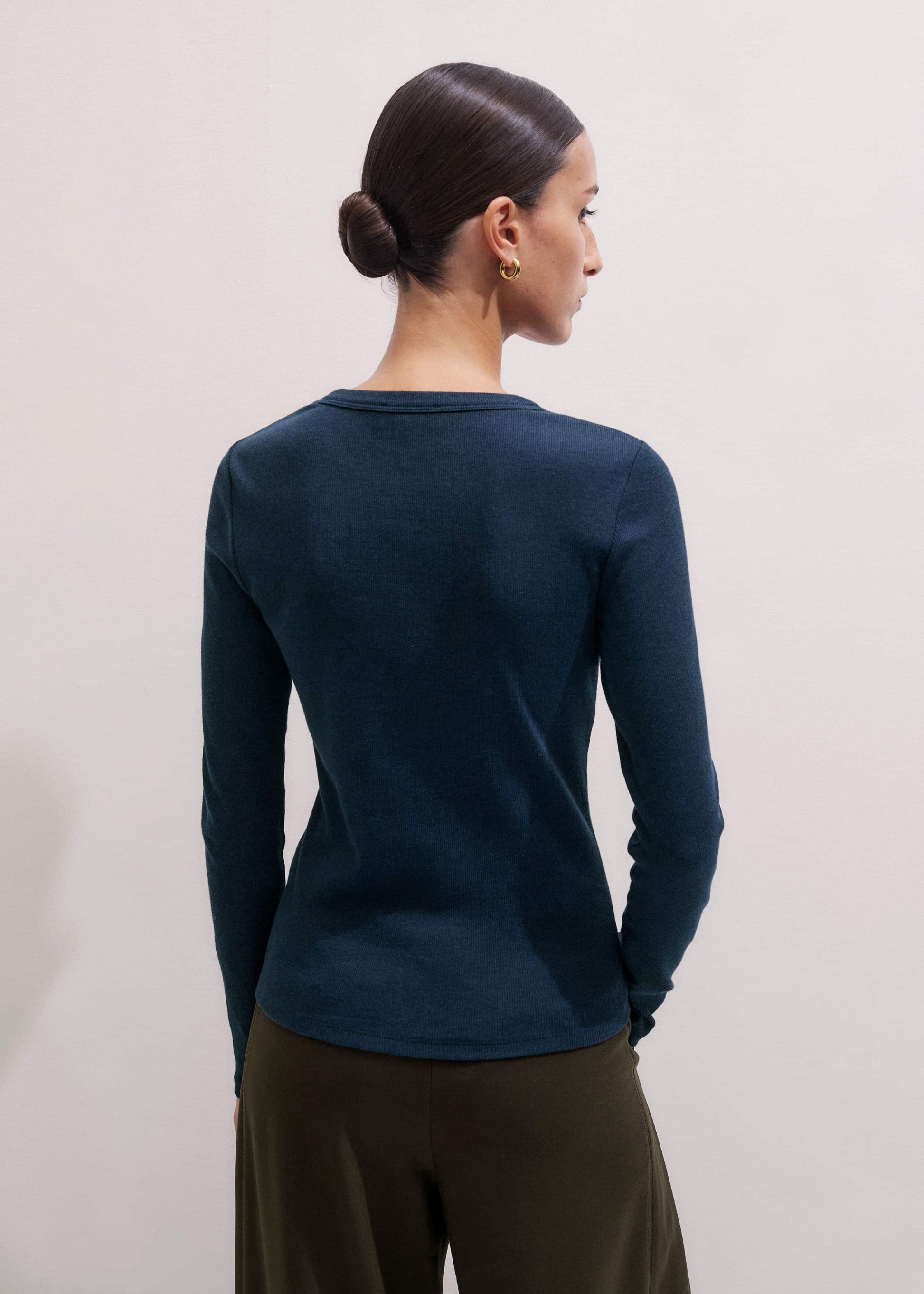 ME and EM Clothing Navy Perfect Basic Top