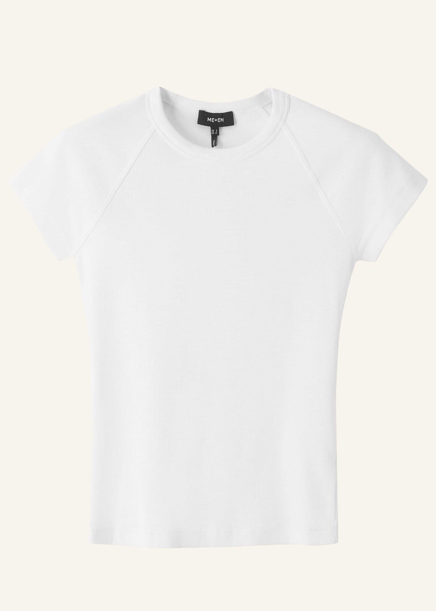 ME and EM Clothing White Ultimate Raglan Tee