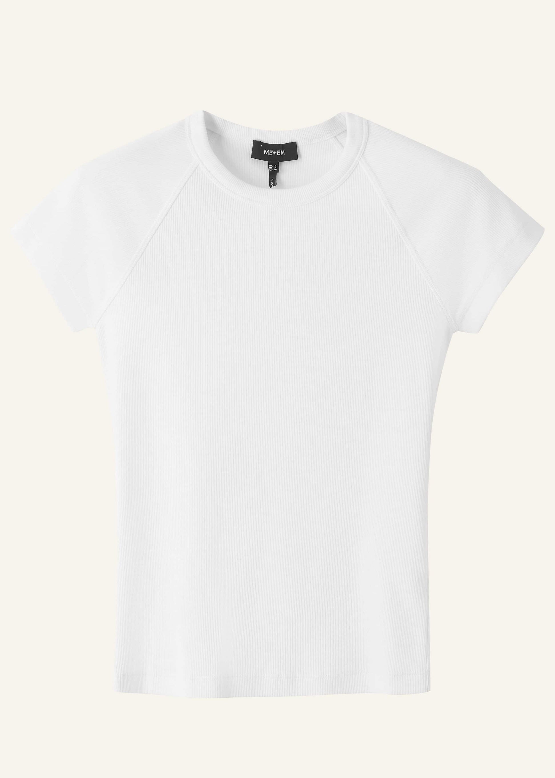 ME and EM Clothing White Ultimate Raglan Tee