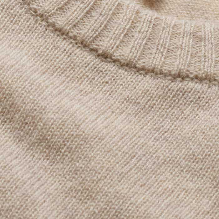ME and EM Clothing Oatmeal Cashmere Shrunken Knit Baby Tee