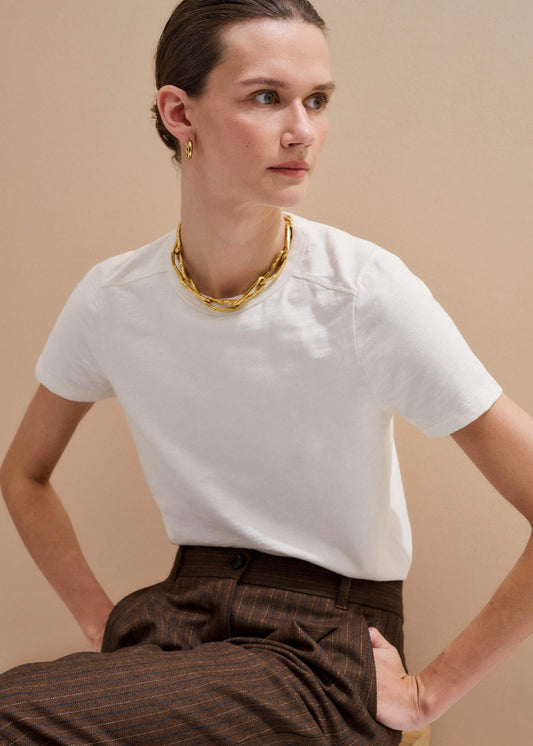 ME and EM Clothing Cream Warm Touch Tee