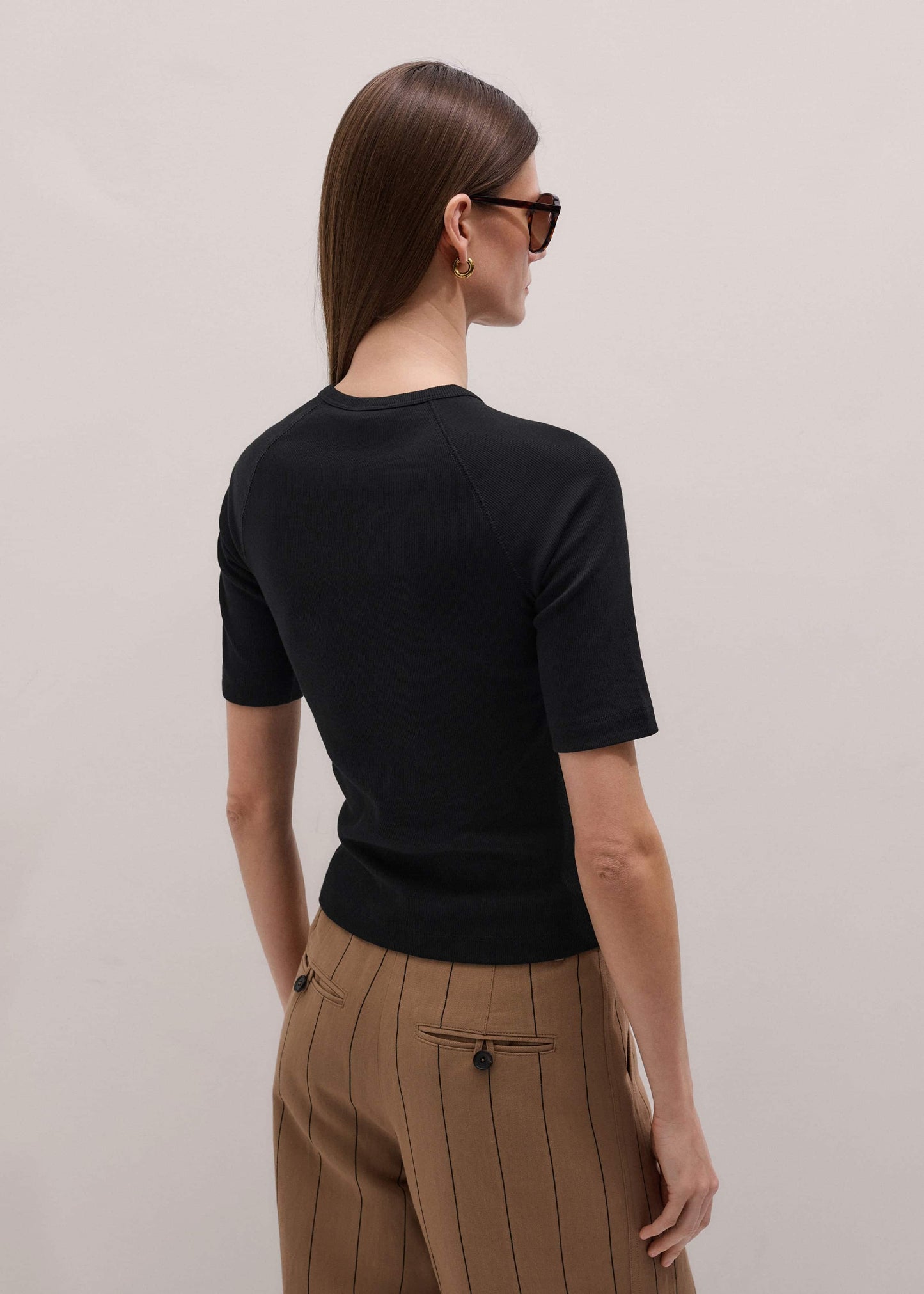 ME and EM Clothing Black Short Sleeve Henley Top