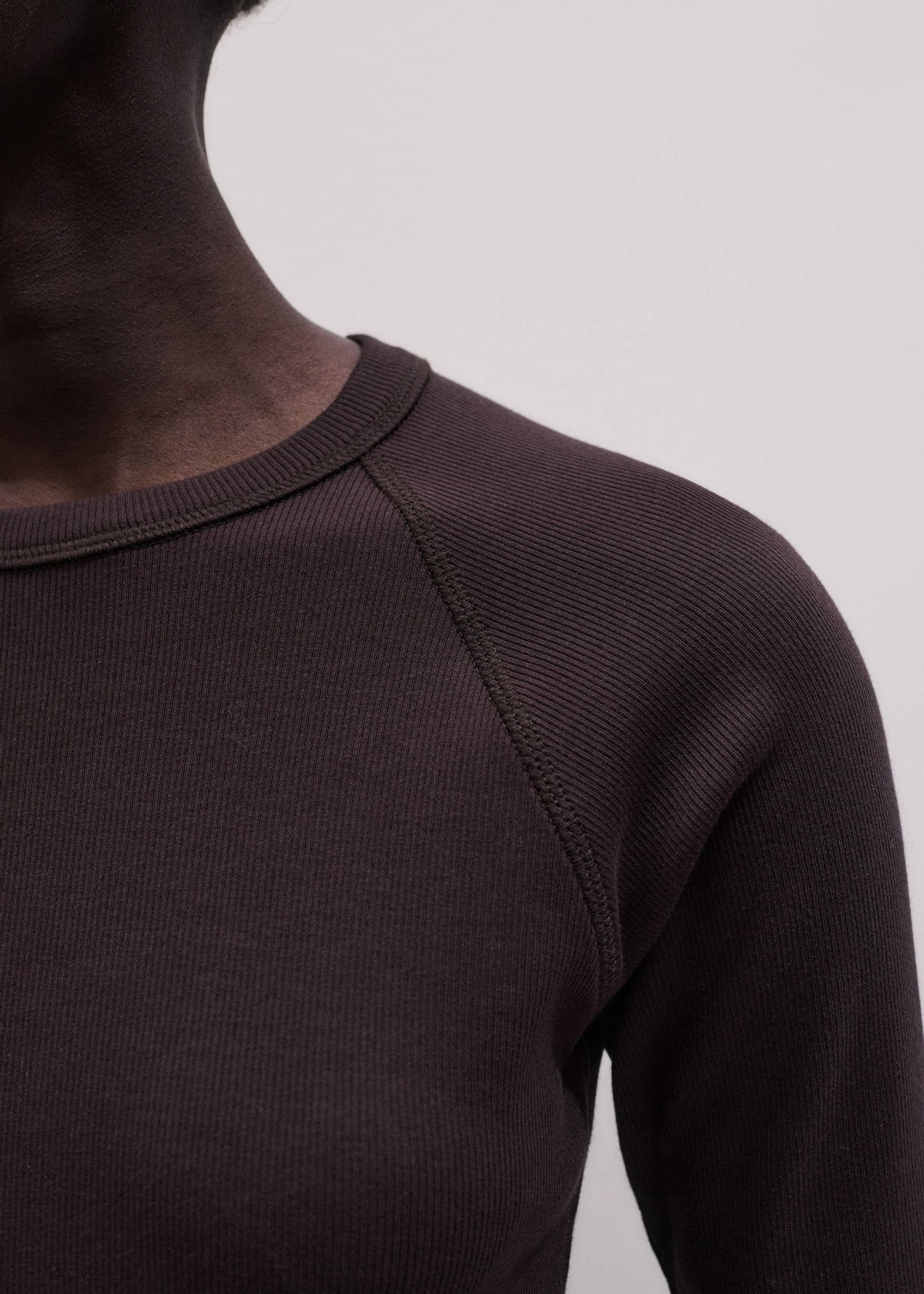 ME and EM Clothing Brown Raglan Crop Tee