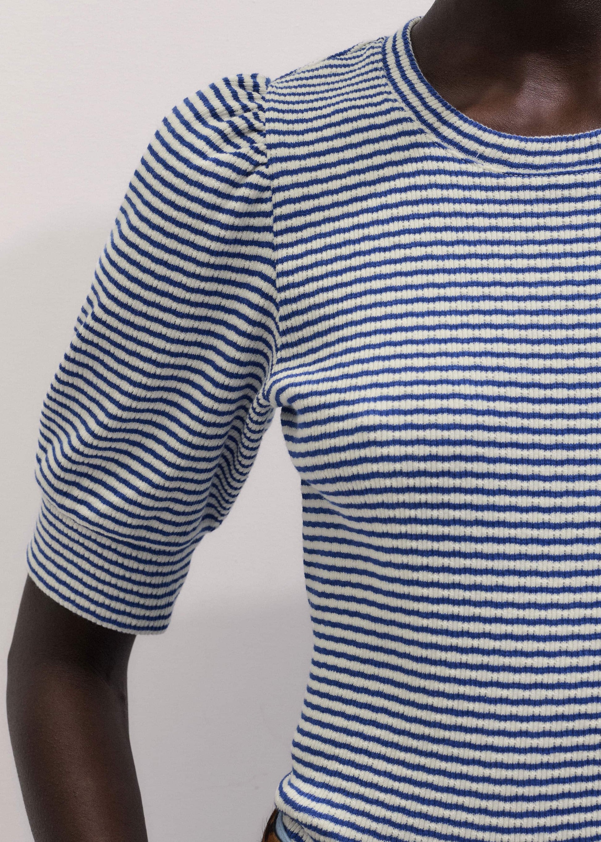ME and EM Clothing Blue Feminine Sleeve Tee