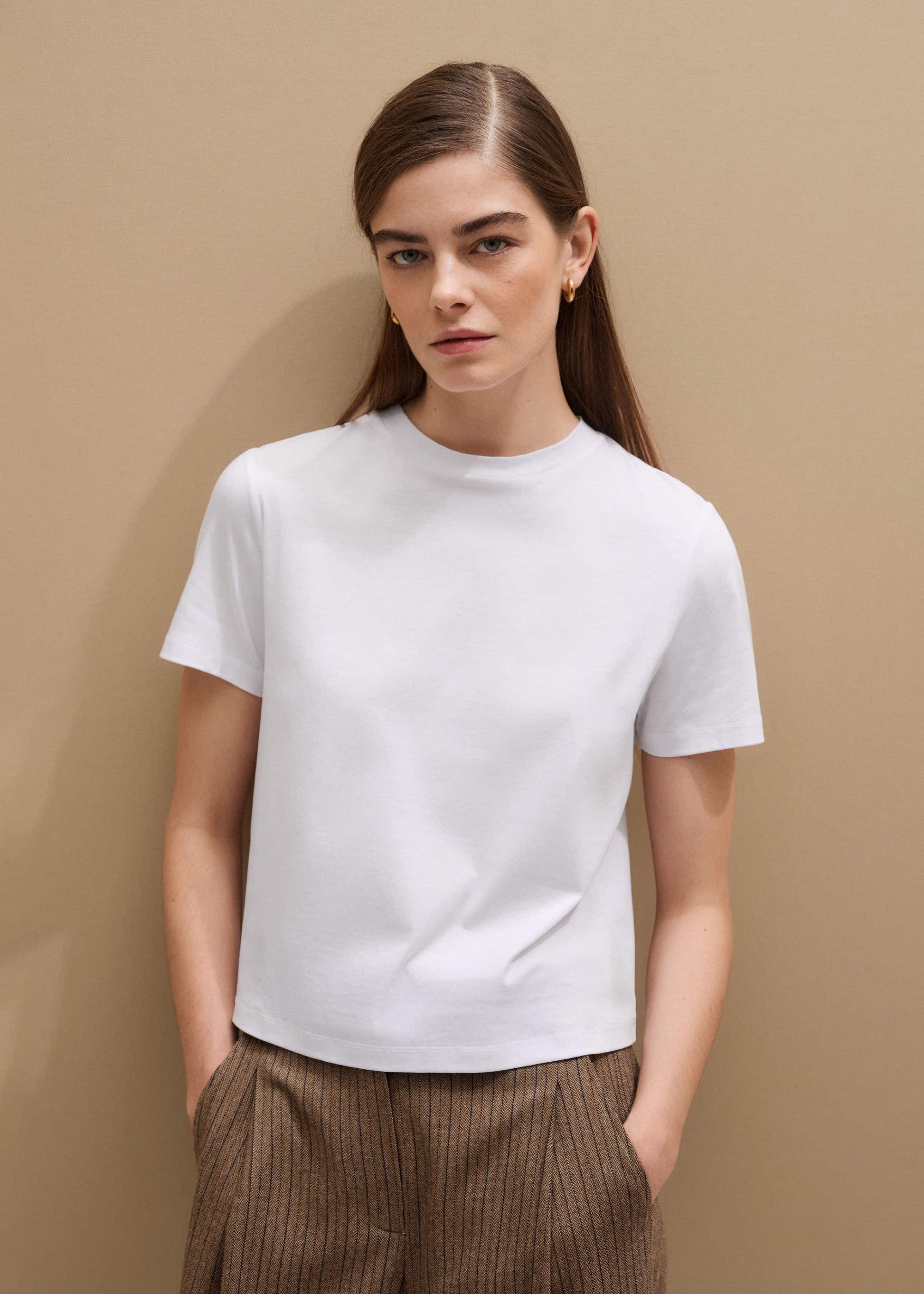 ME and EM Clothing White Under Suit Tailoring Tee