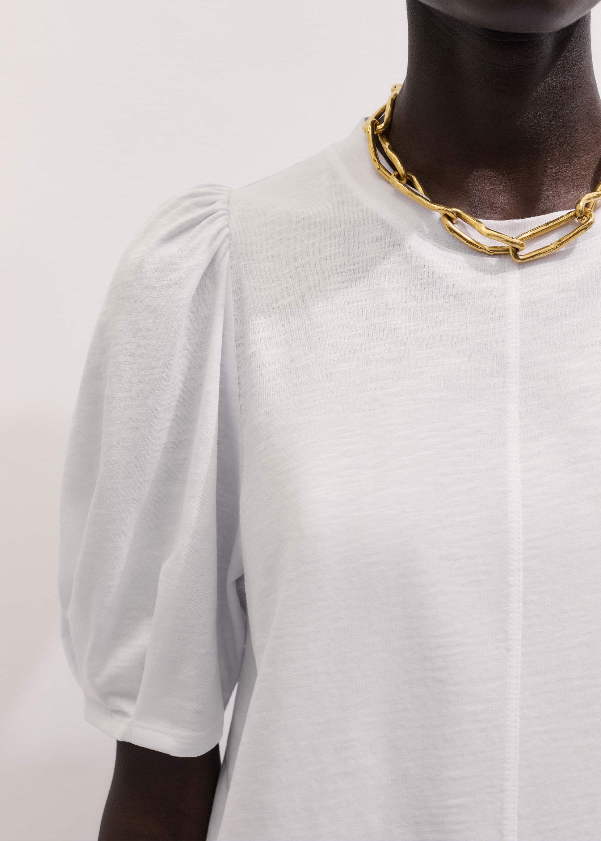 ME and EM Clothing White Feminine Sleeve Swing Top