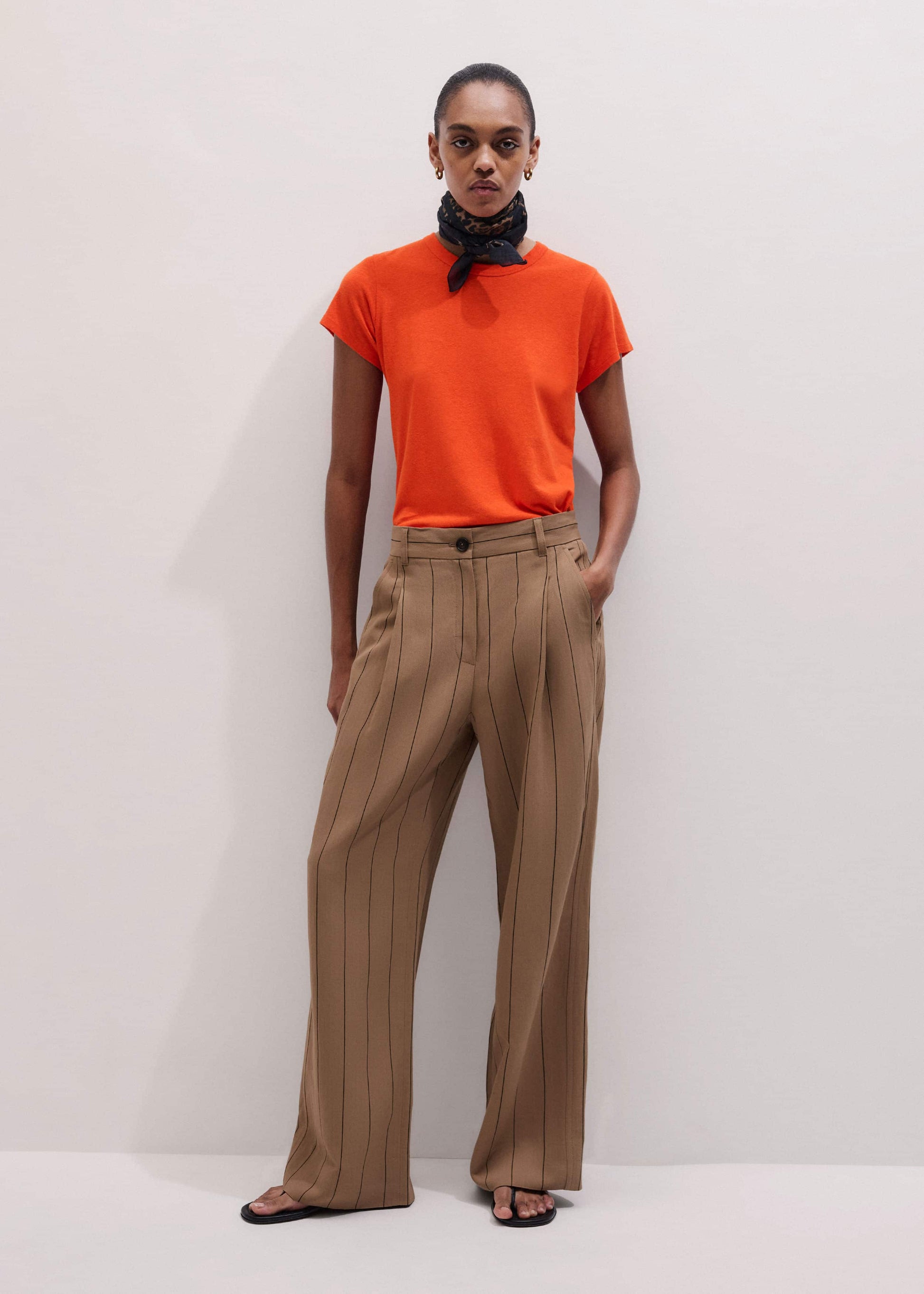 ME and EM Clothing Orange Soft Washed Straight Tee