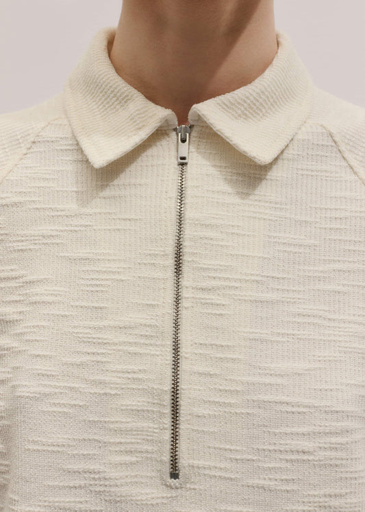 ME and EM Clothing Cream Polo Swing Top