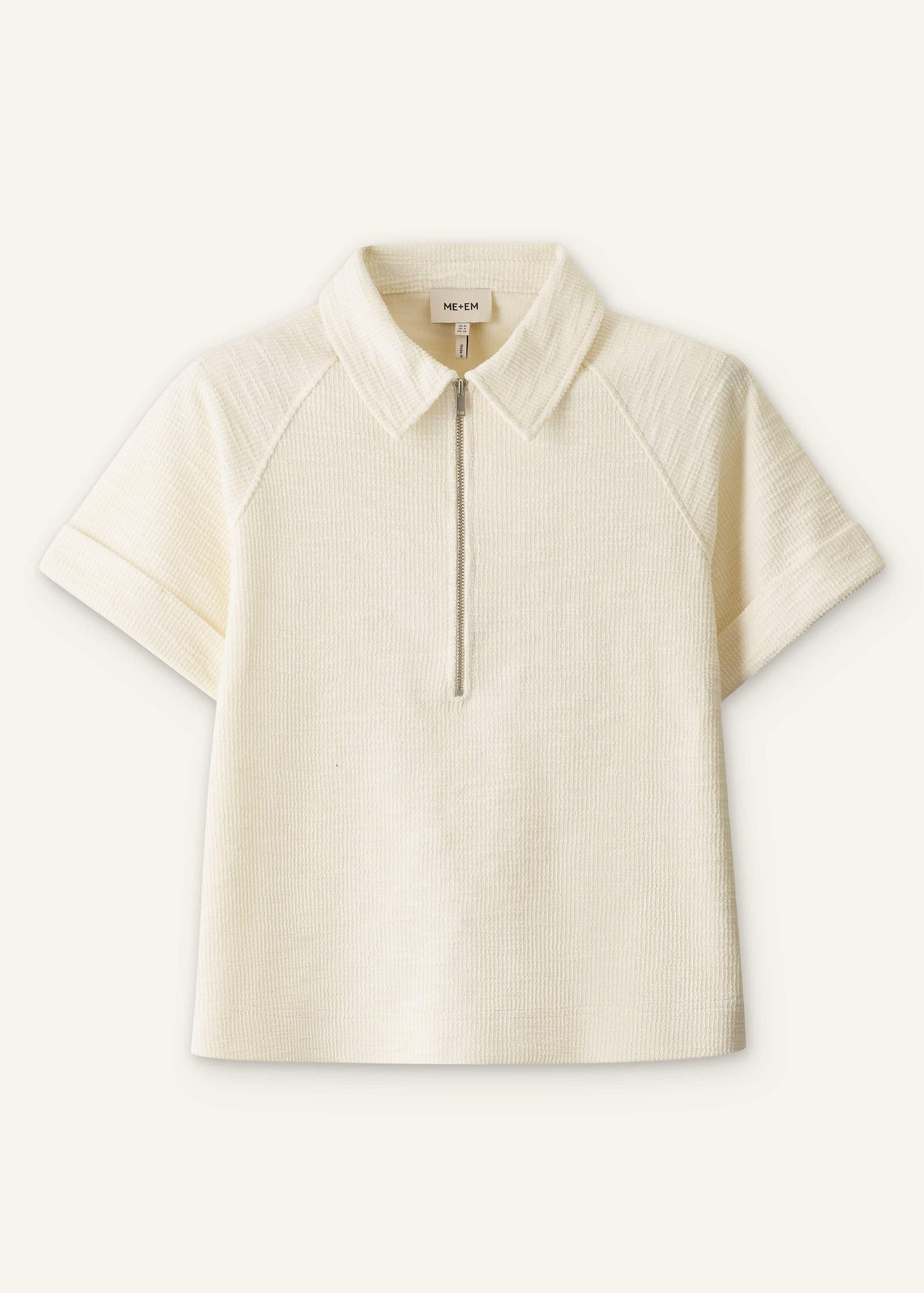ME and EM Clothing Cream Polo Swing Top