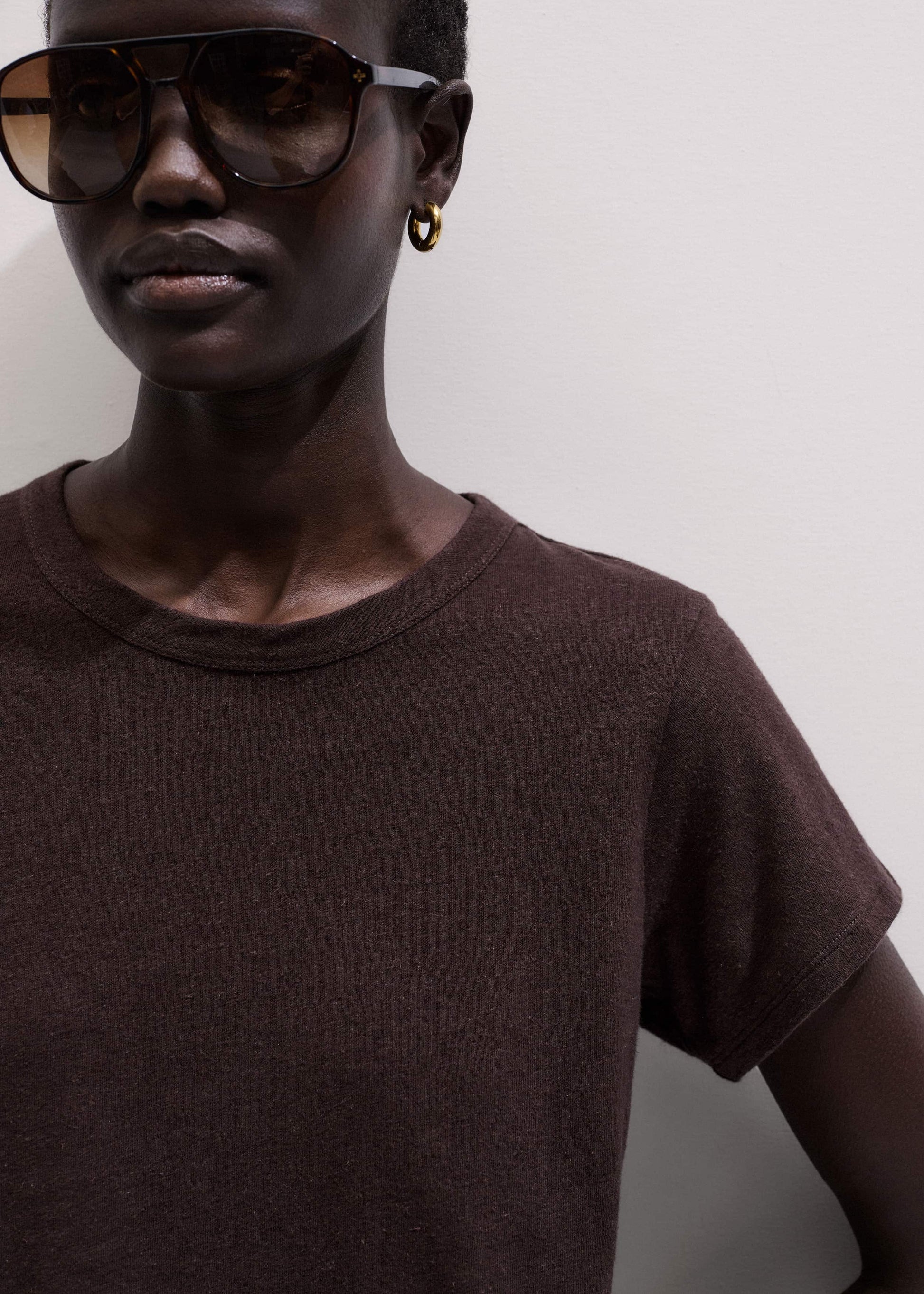 ME and EM Clothing Brown Soft Washed Tee