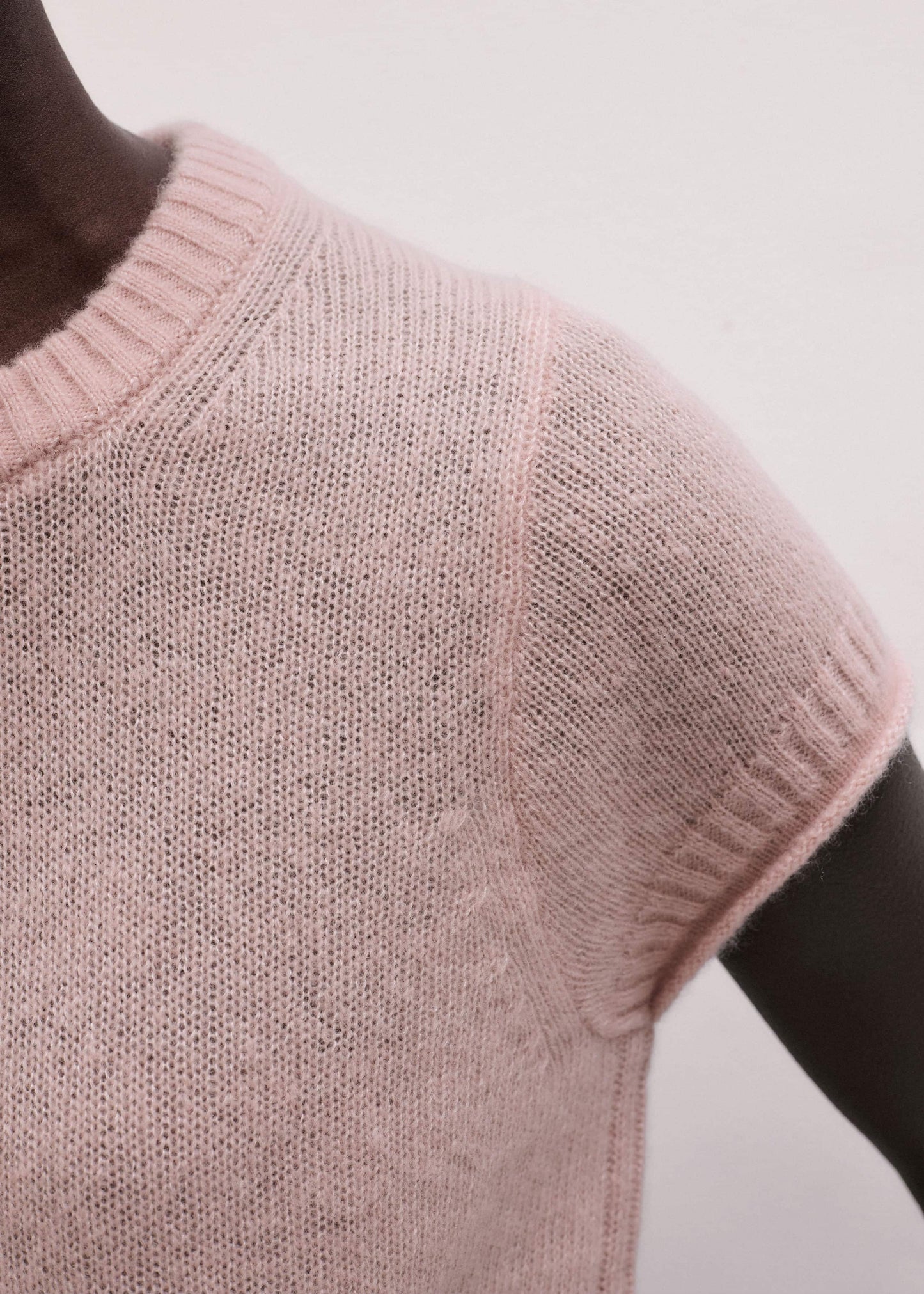 ME and EM Clothing Pink Merino Cashmere Silk Straight Baby Tee