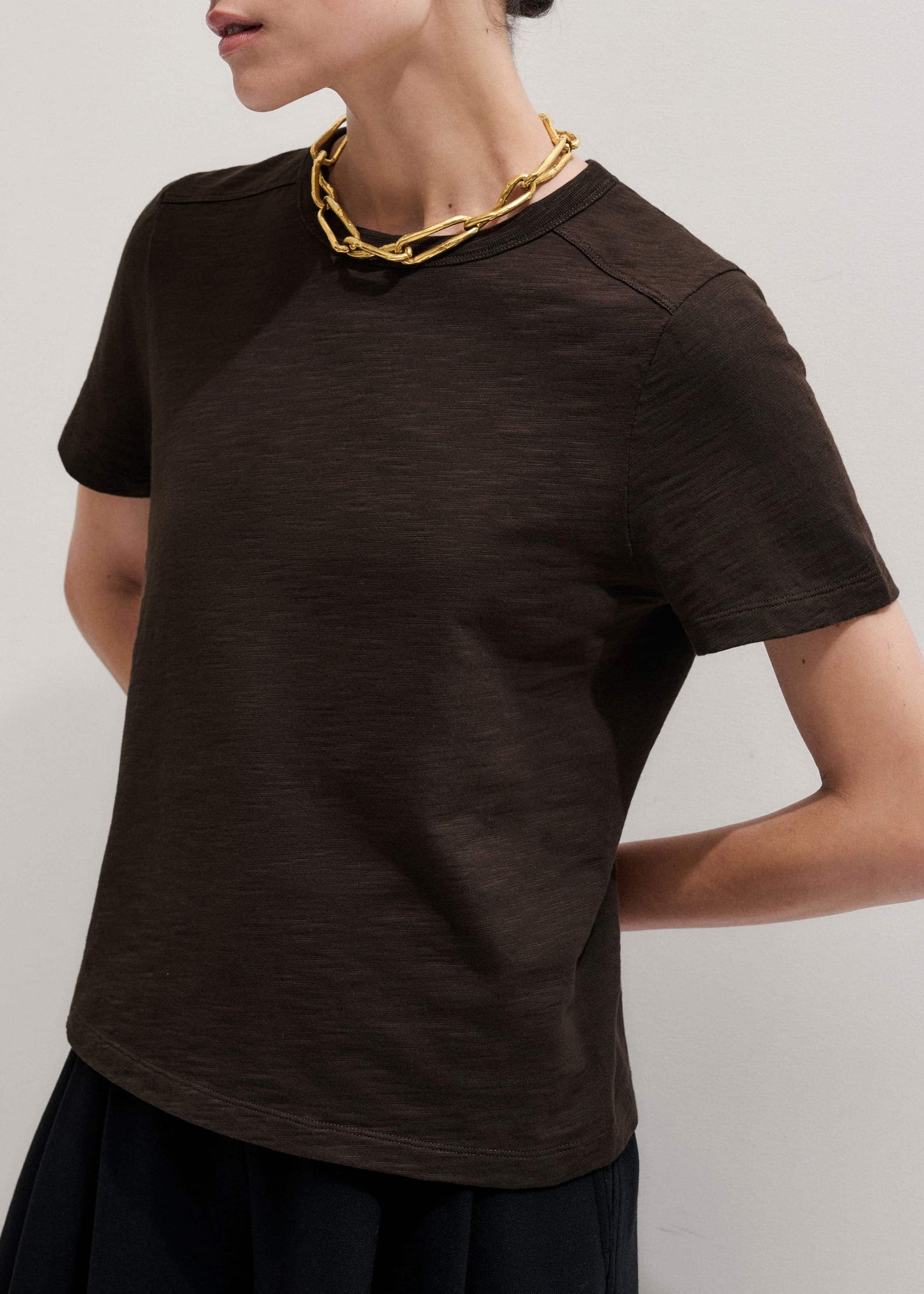 ME and EM Clothing Brown Warm Touch Tee