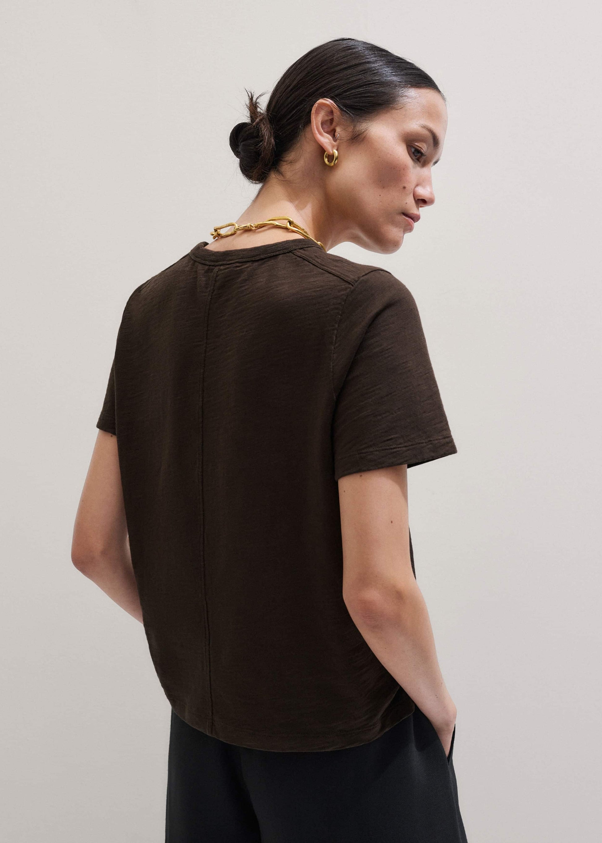 ME and EM Clothing Brown Warm Touch Tee