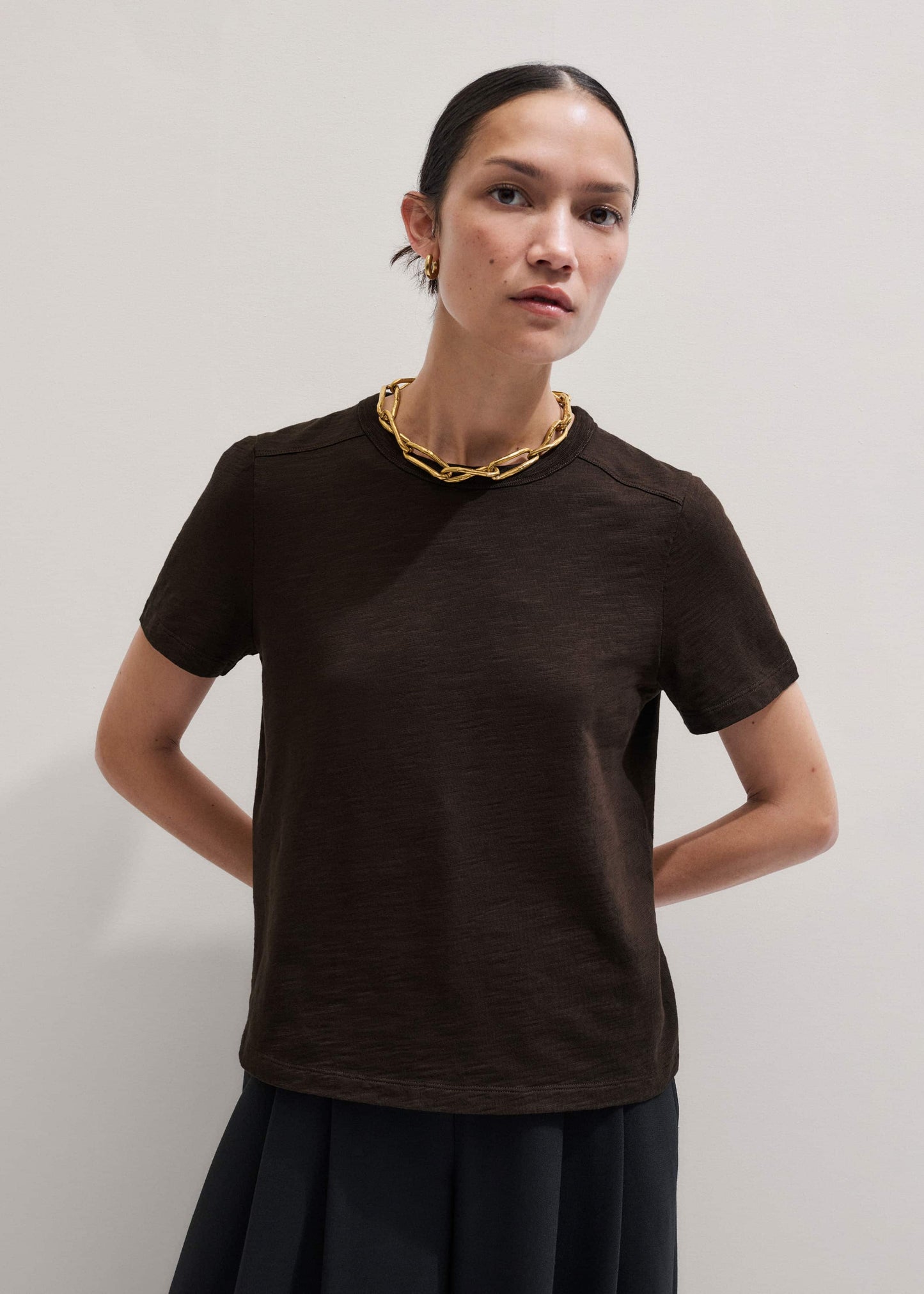 ME and EM Clothing Brown Warm Touch Tee