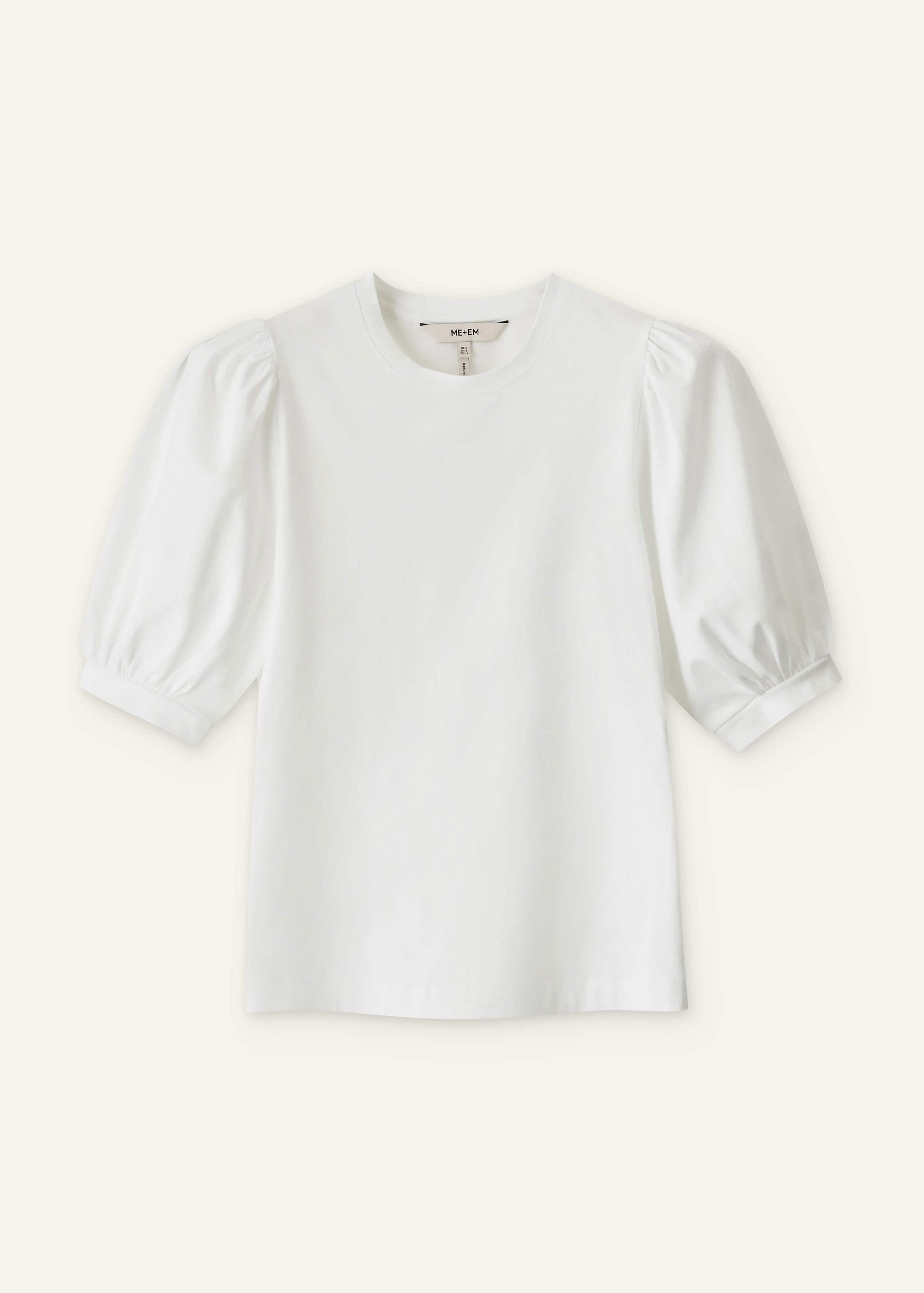 ME and EM Clothing White Feminine Sleeve Tee