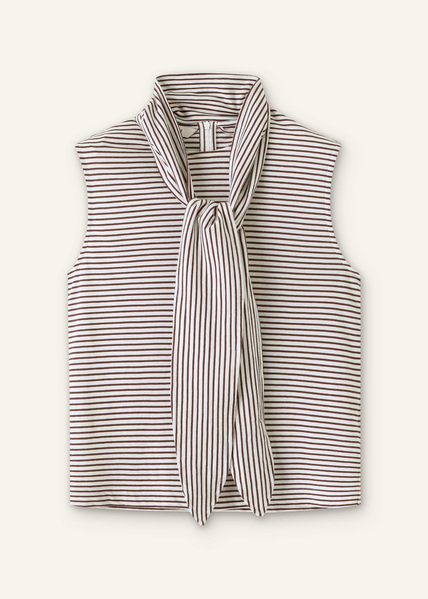 ME and EM Clothing Brown Scarf Neck Tank
