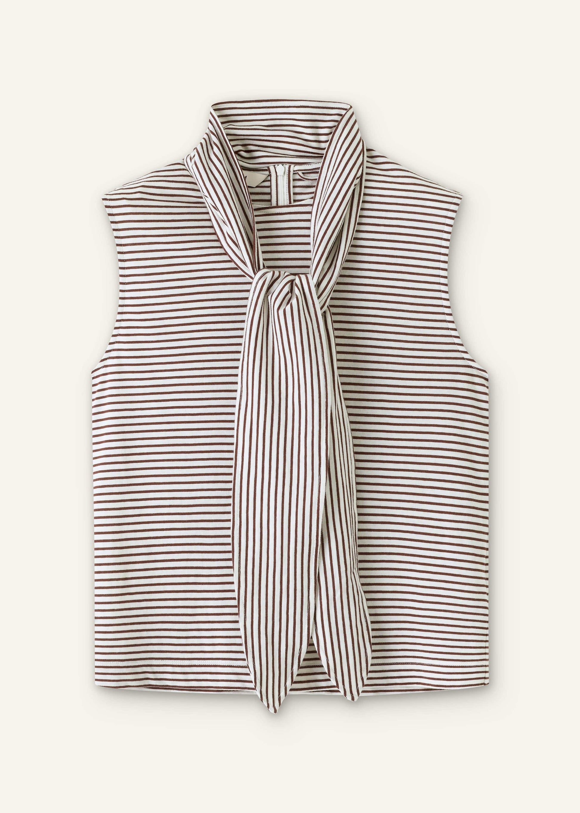 ME and EM Clothing Brown Scarf Neck Tank