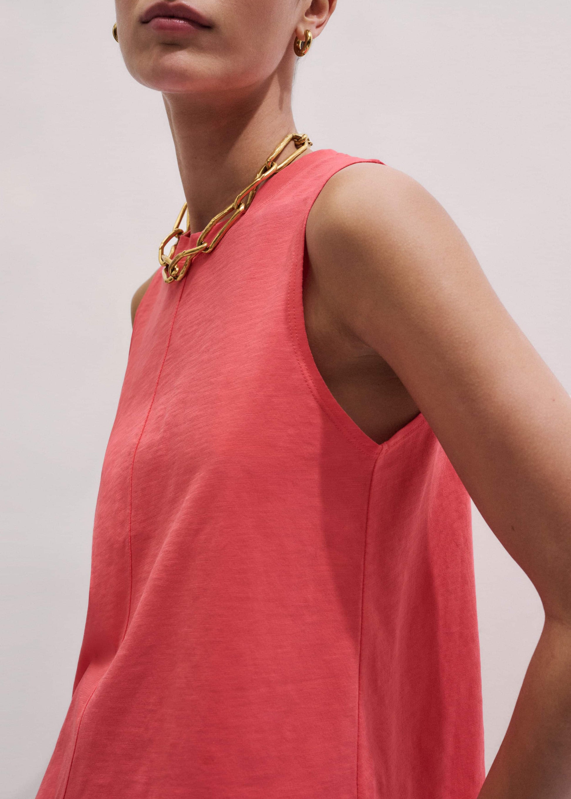 ME and EM Clothing Pink Racerback Swing Top