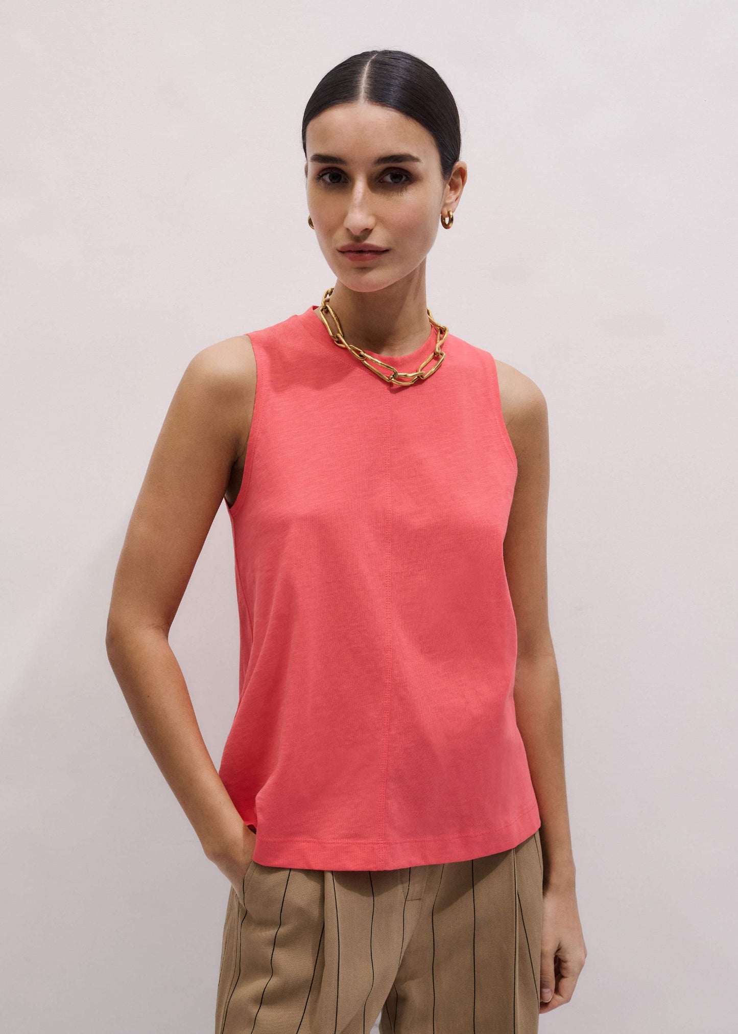 ME and EM Clothing Pink Racerback Swing Top