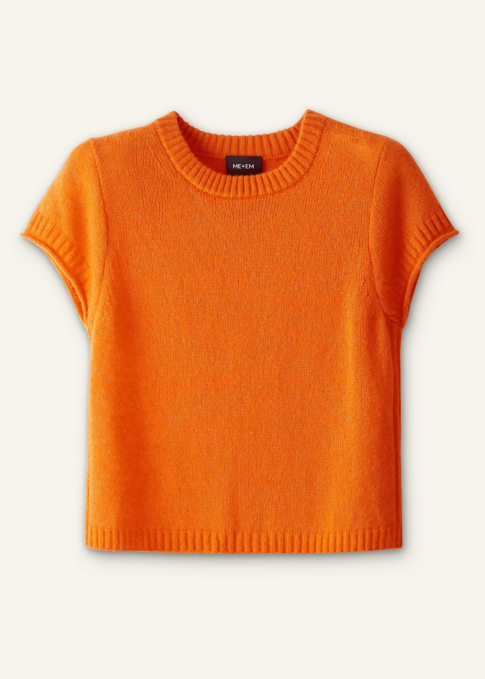 ME and EM Clothing Orange Merino Cashmere Silk Baby Tee