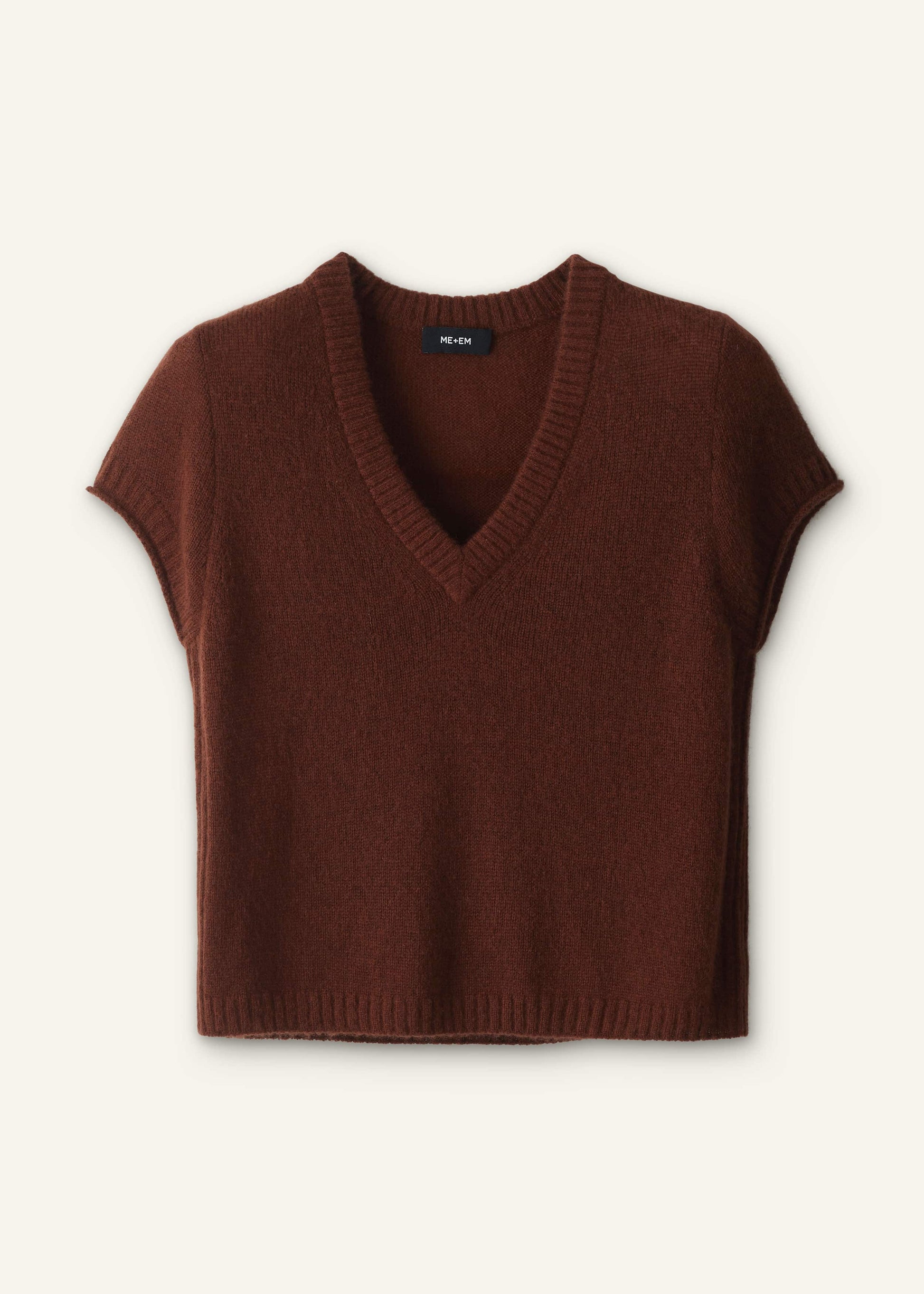 ME and EM Clothing Cinnamon Brown V-Neck Baby Tee