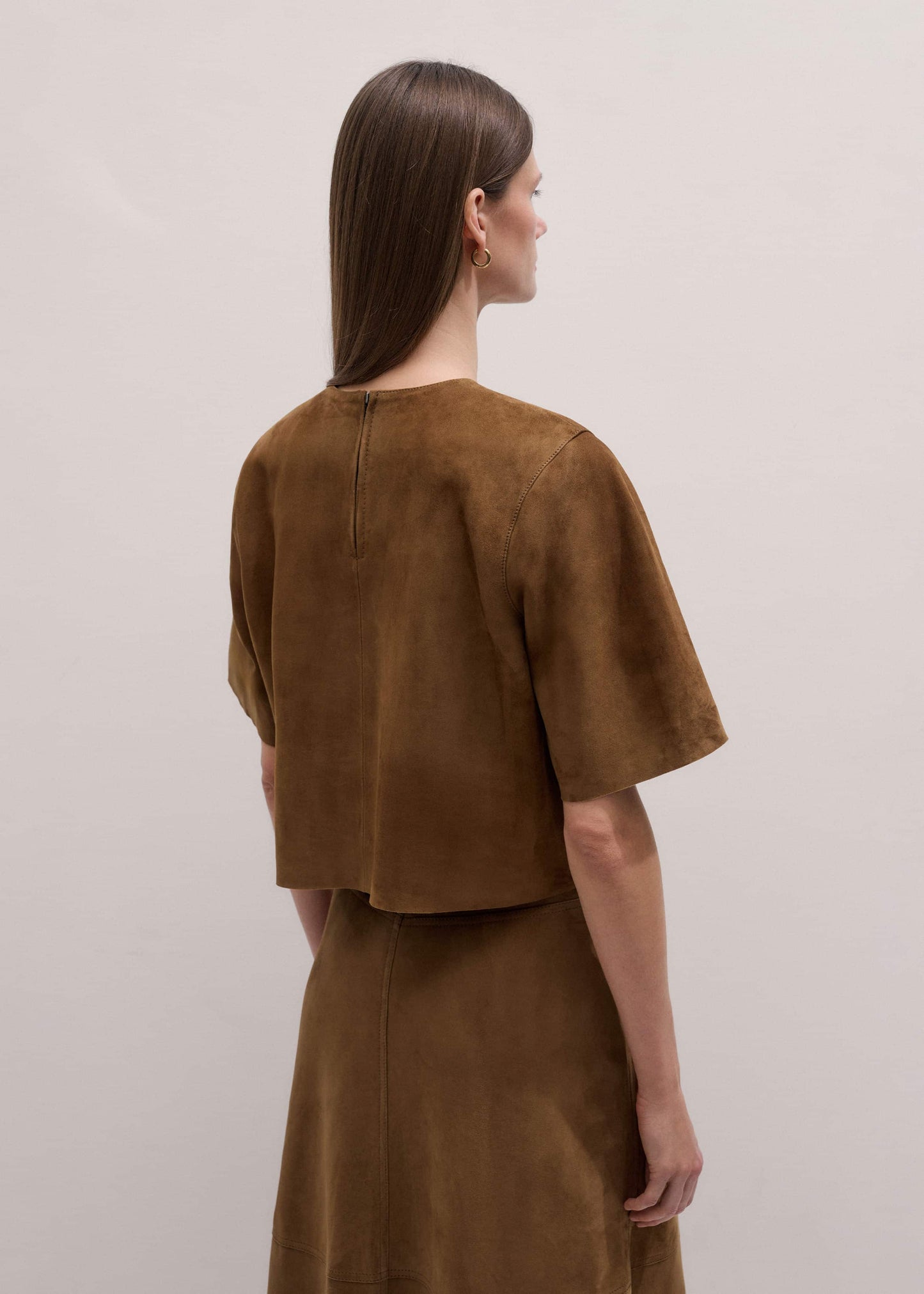 ME and EM Clothing Brown Luxe Boxy T-Shirt
