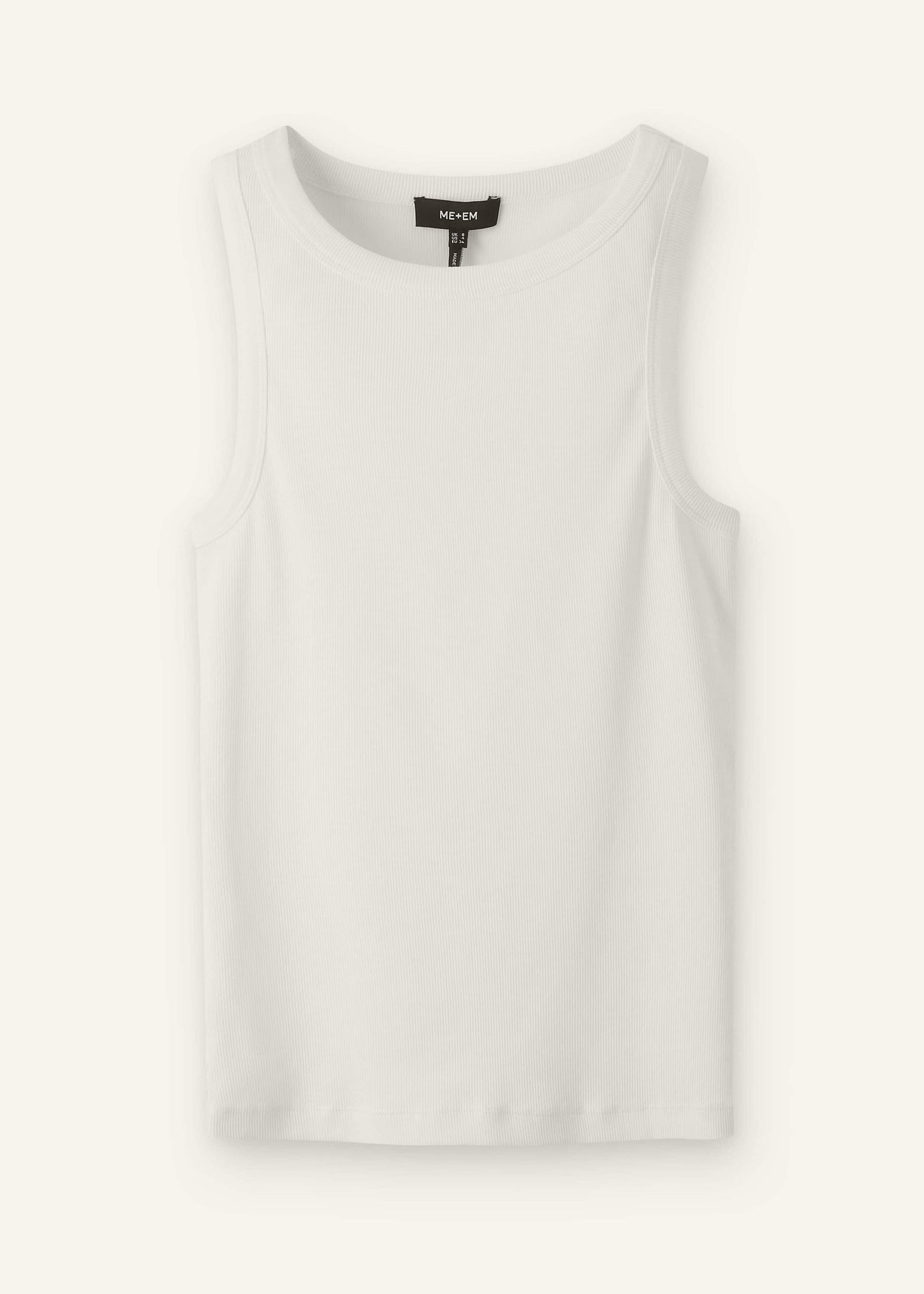 ME and EM Clothing White Ultimate Crew Neck Tank