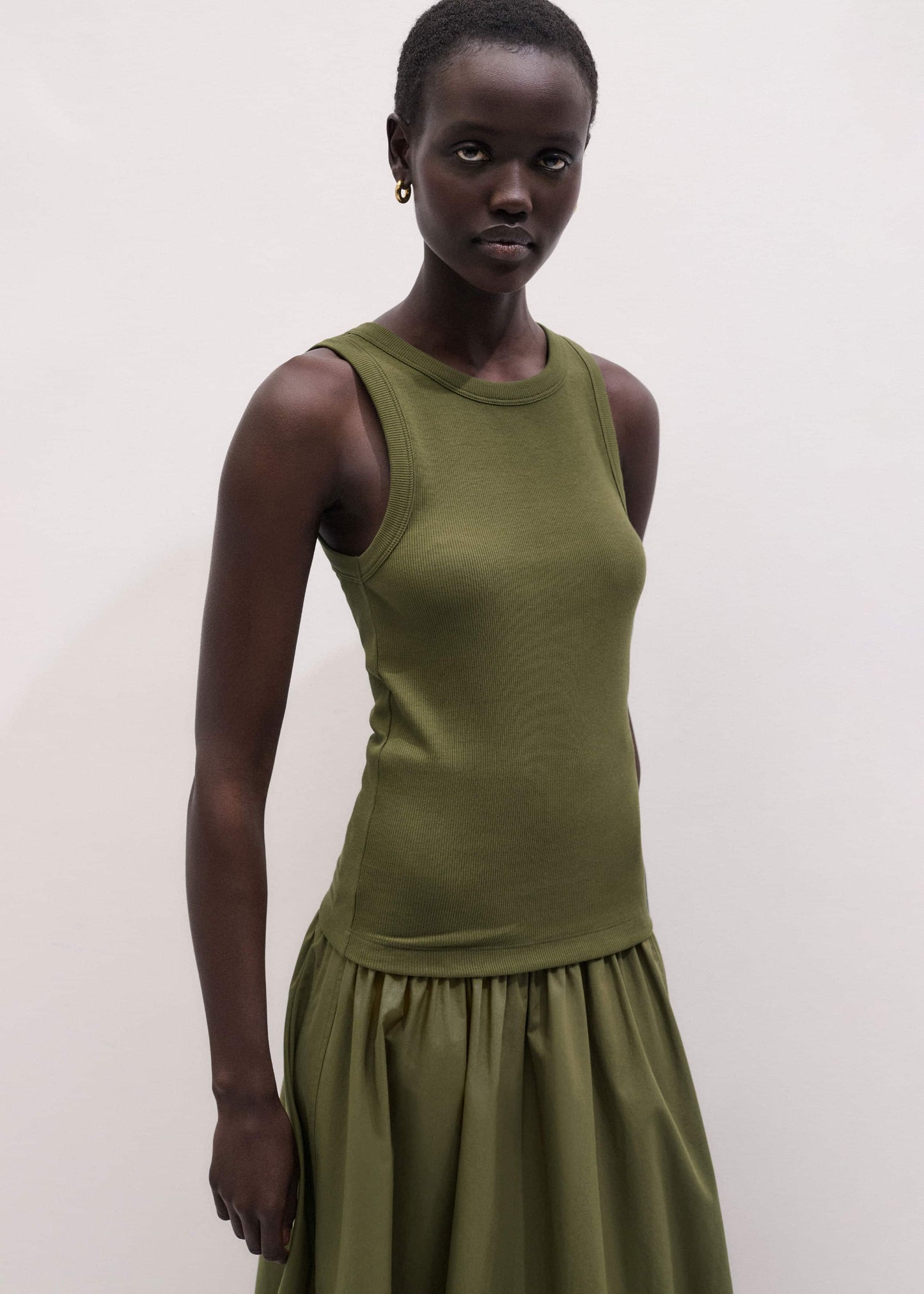 ME and EM Clothing Olive Green Perfect Basic Vest