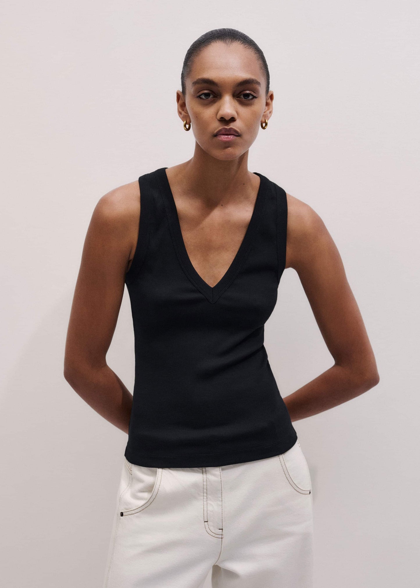 ME and EM Clothing Black Ultimate V-Neck Vest