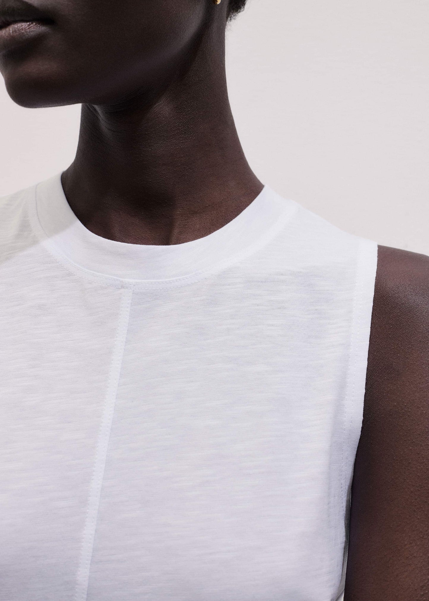ME and EM Clothing White Racerback Swing Top