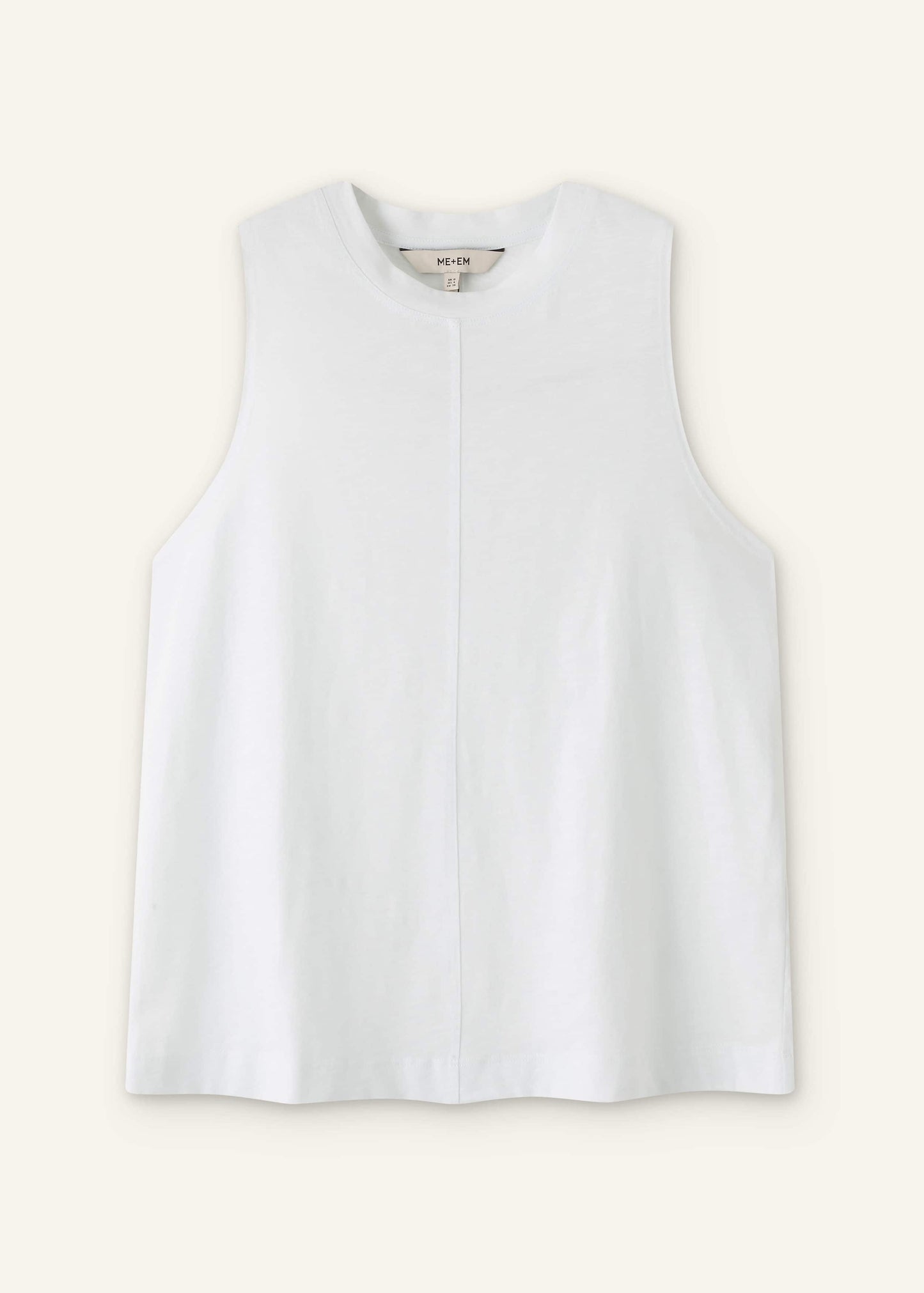 ME and EM Clothing White Racerback Swing Top
