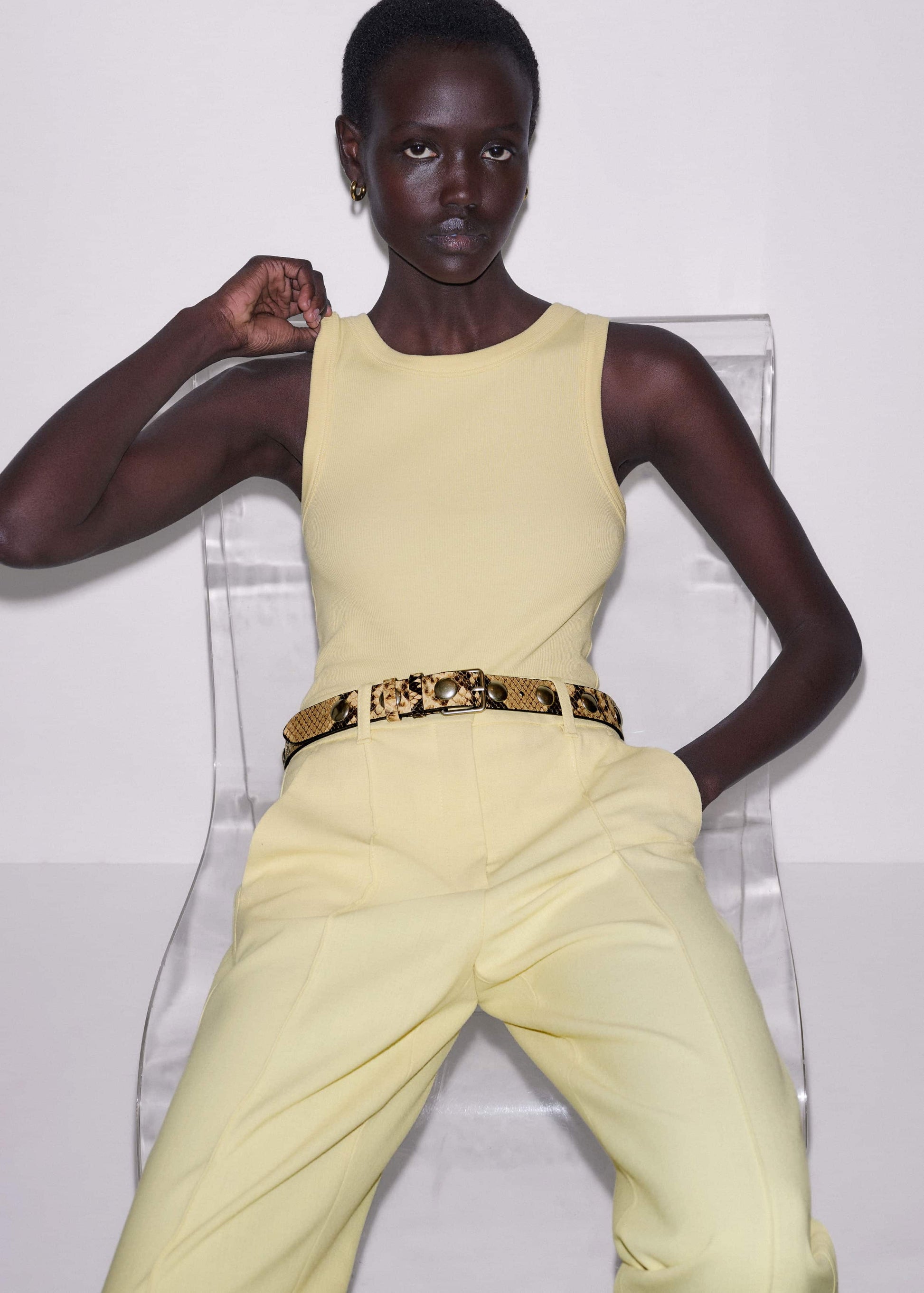ME and EM Clothing Lemon Yellow Perfect Basic Vest