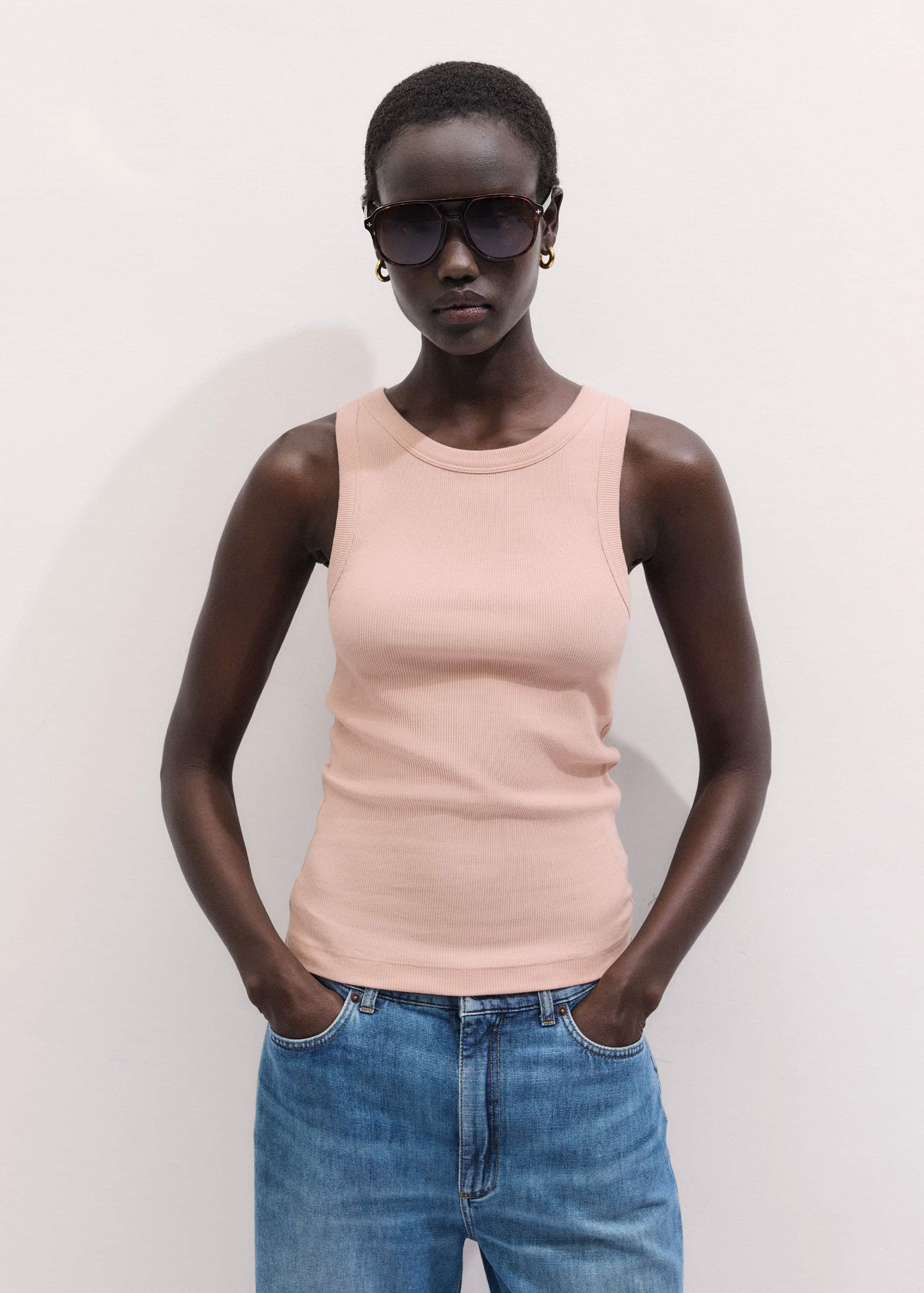 ME and EM Clothing Blush Pink Perfect Basic Vest