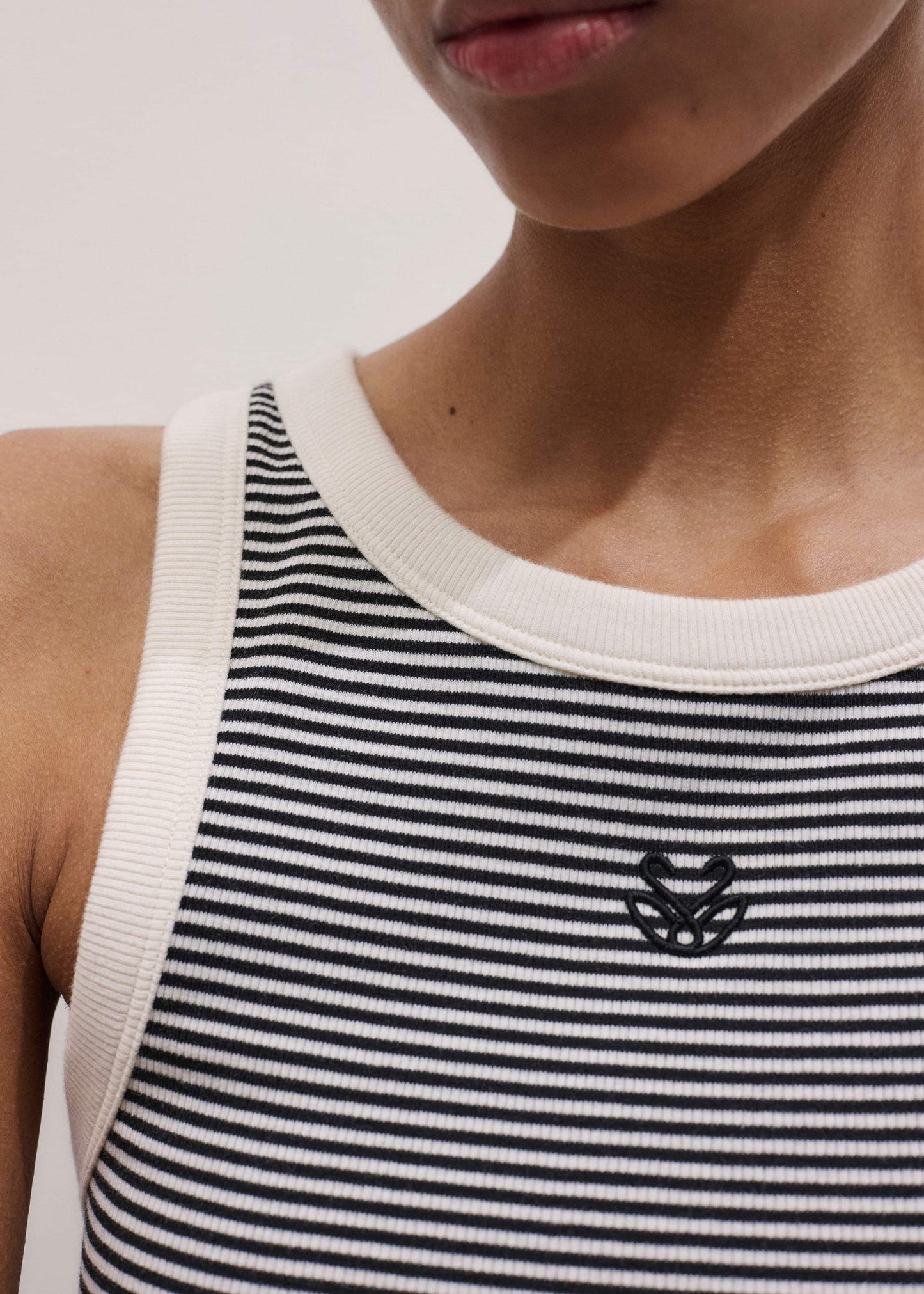 ME and EM Clothing Black Swan Slim Tank Top