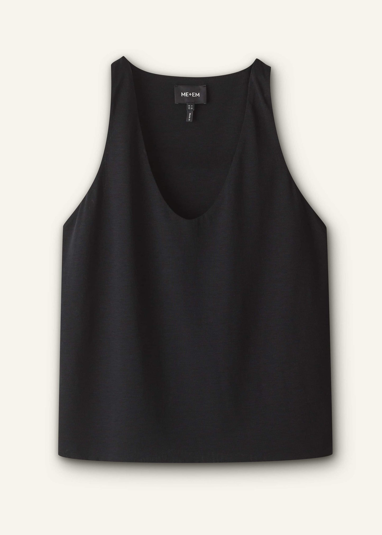 ME and EM Clothing Black Scoop Neck Vest