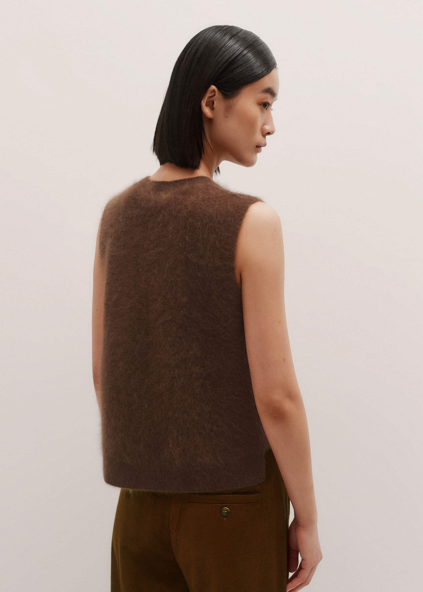 ME and EM Clothing Brown Straight Sweater Vest