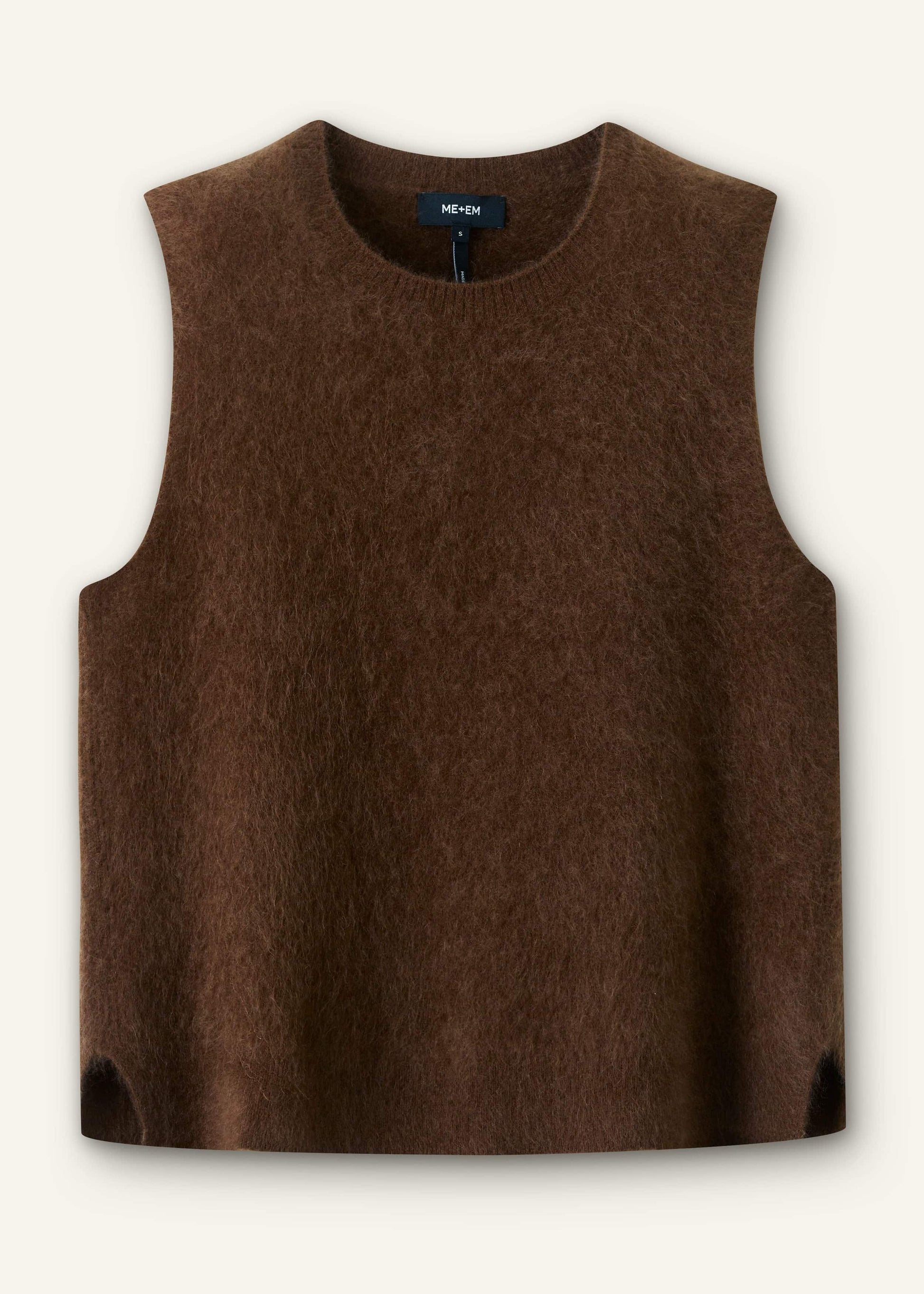 ME and EM Clothing Brown Straight Sweater Vest