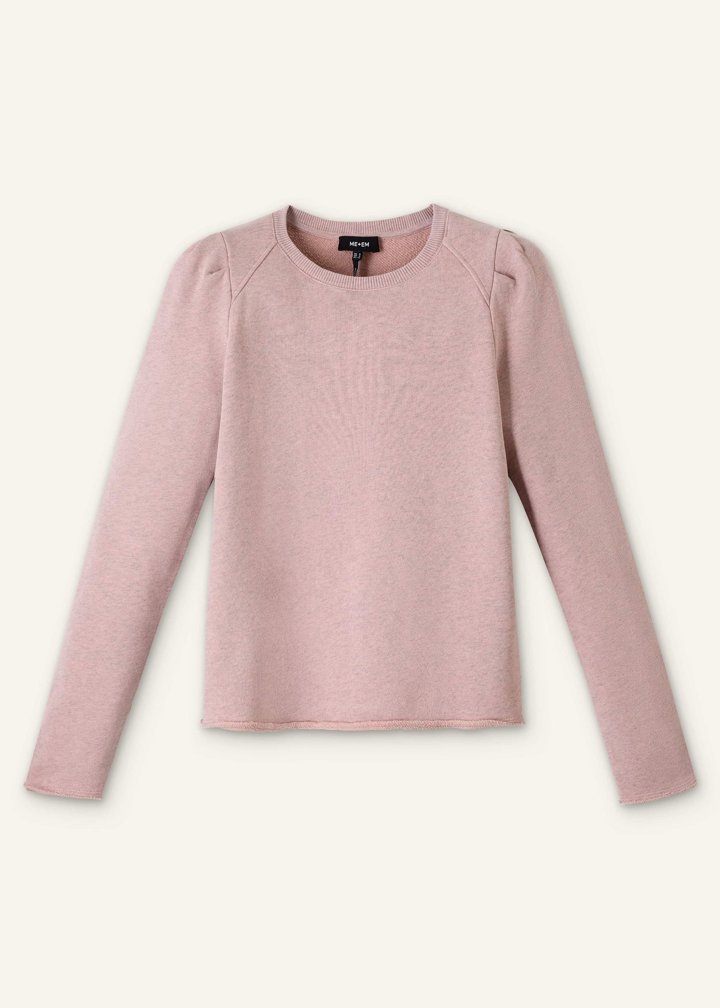 ME and EM Clothing Pink Raw Edge Feminine Sweatshirt