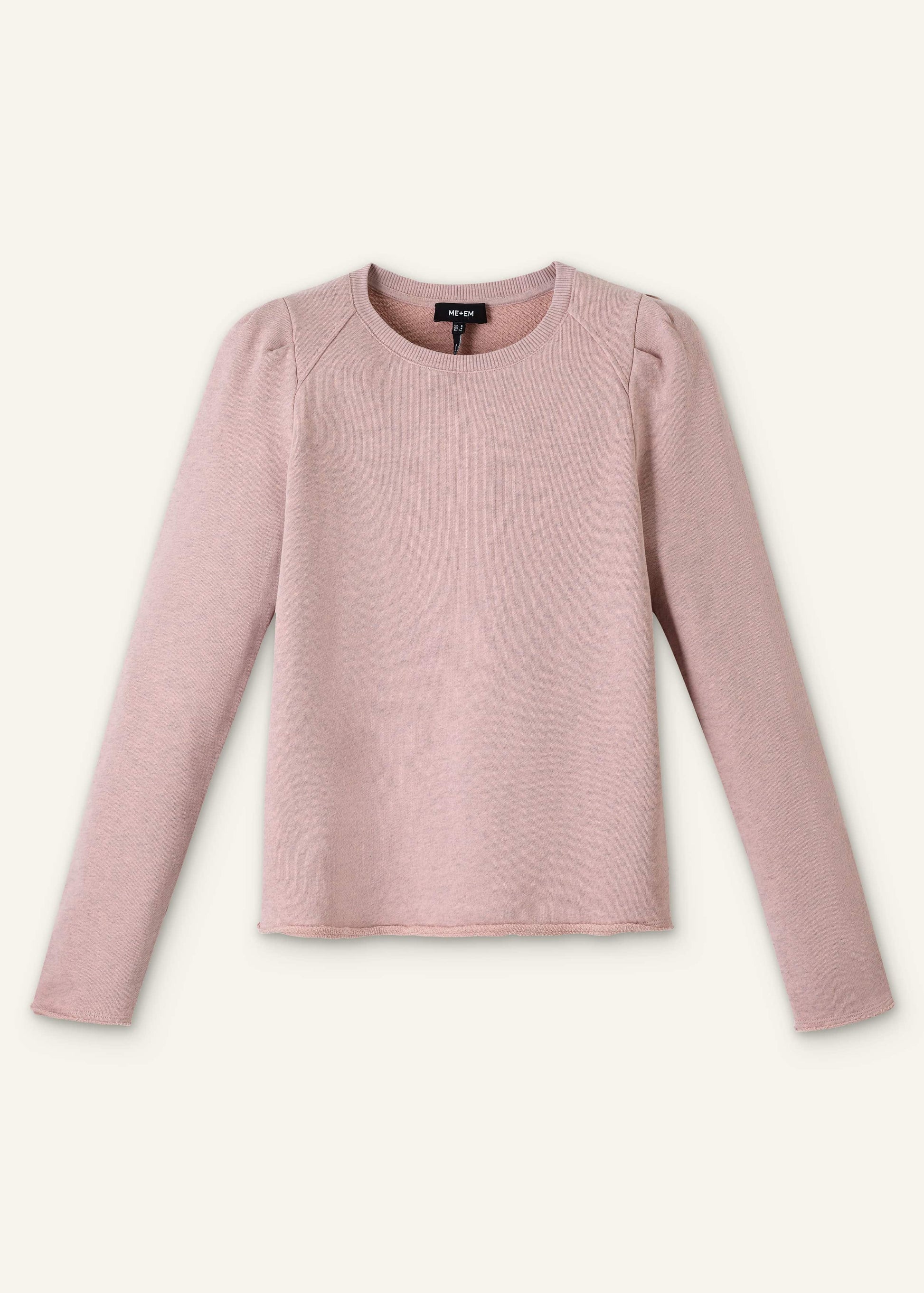 ME and EM Clothing Pink Raw Edge Feminine Sweatshirt