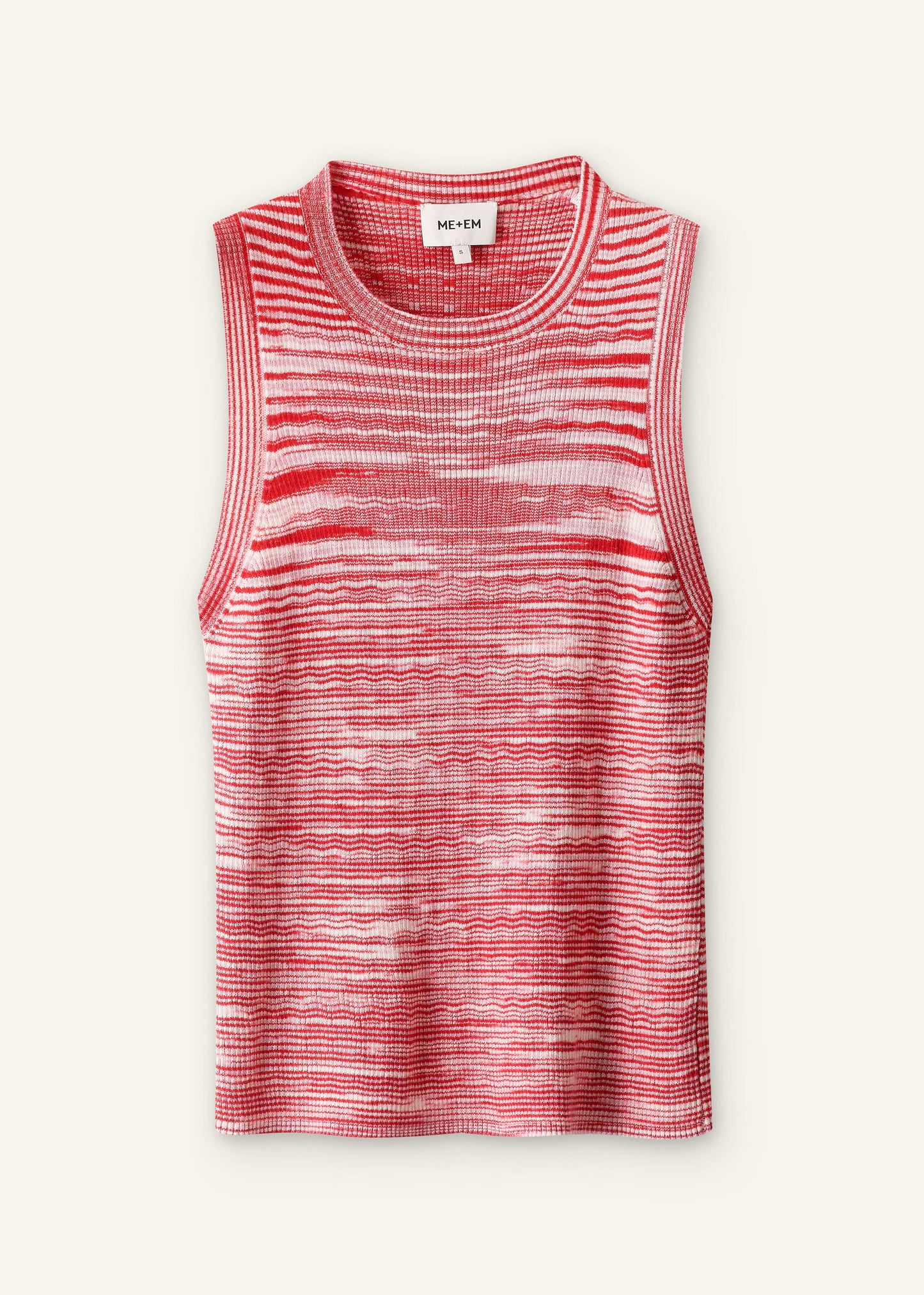 ME and EM Clothing Red Spacedye Slim Fit Knit Vest