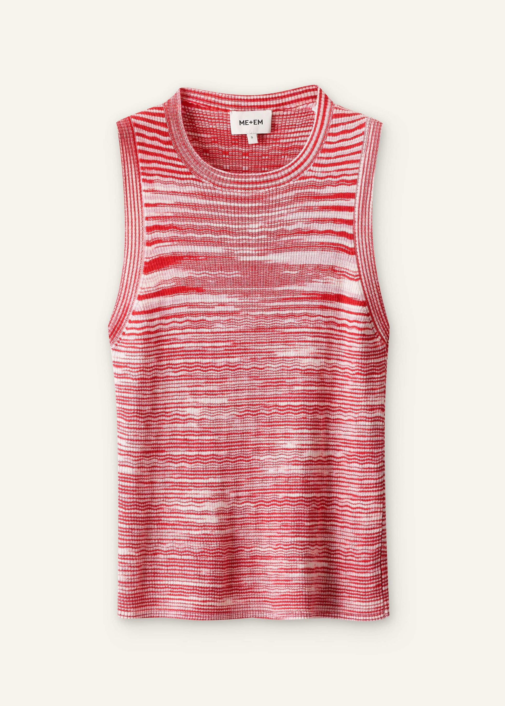 ME and EM Clothing Red Spacedye Slim Fit Knit Vest