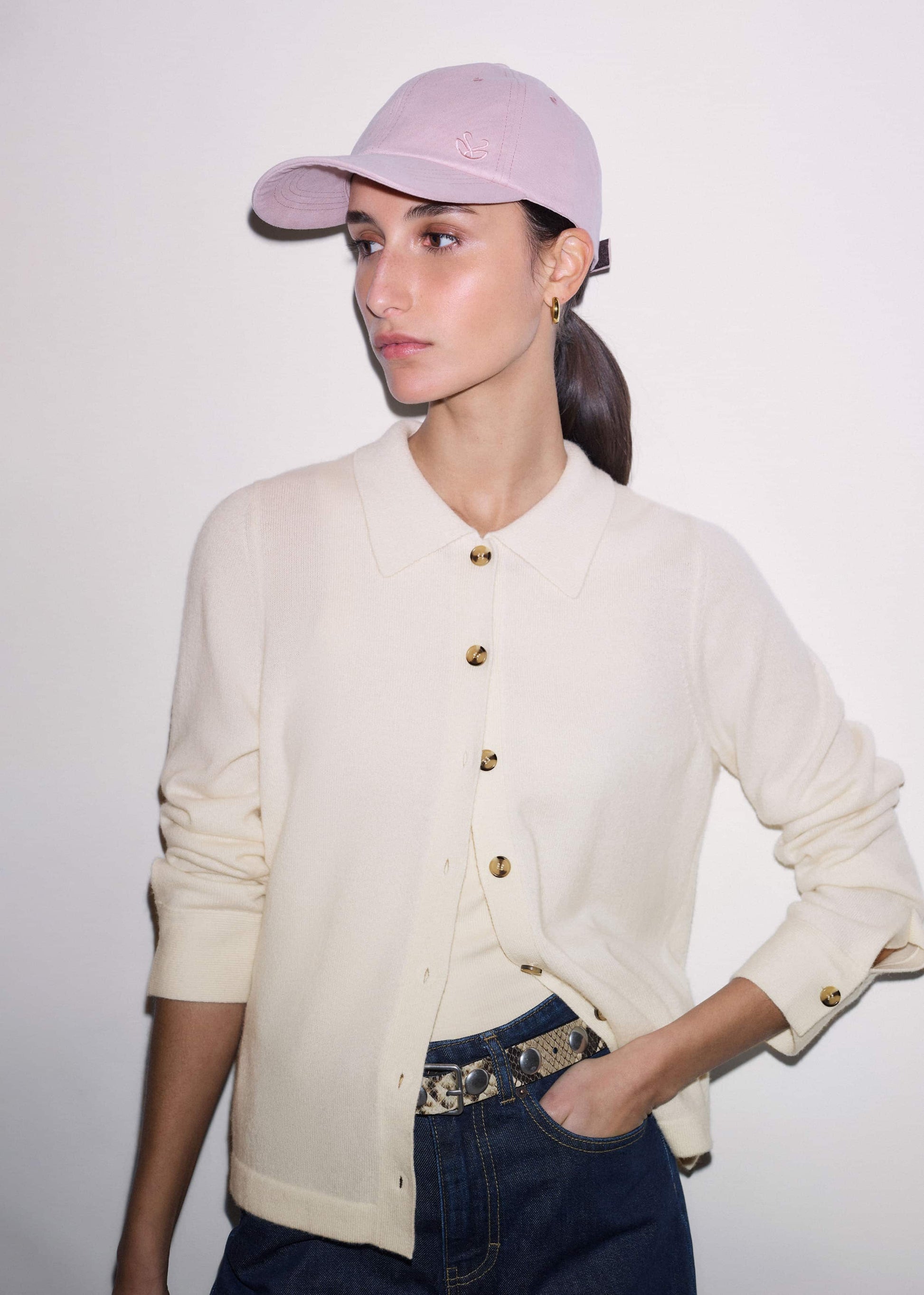 ME and EM Clothing Cream Relaxed Knit Shirt