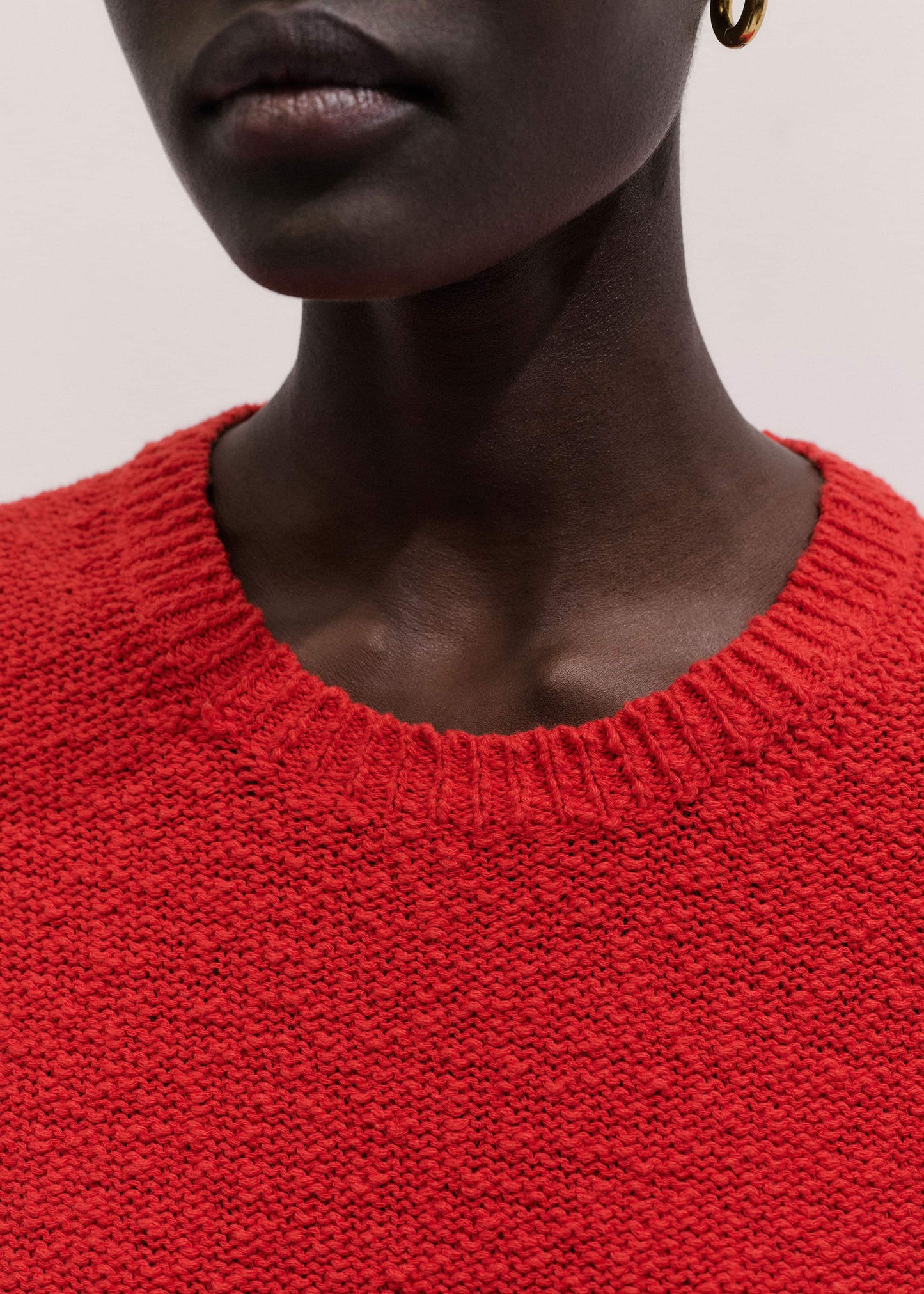 ME and EM Clothing Red Bouclé Straight Baby Tee