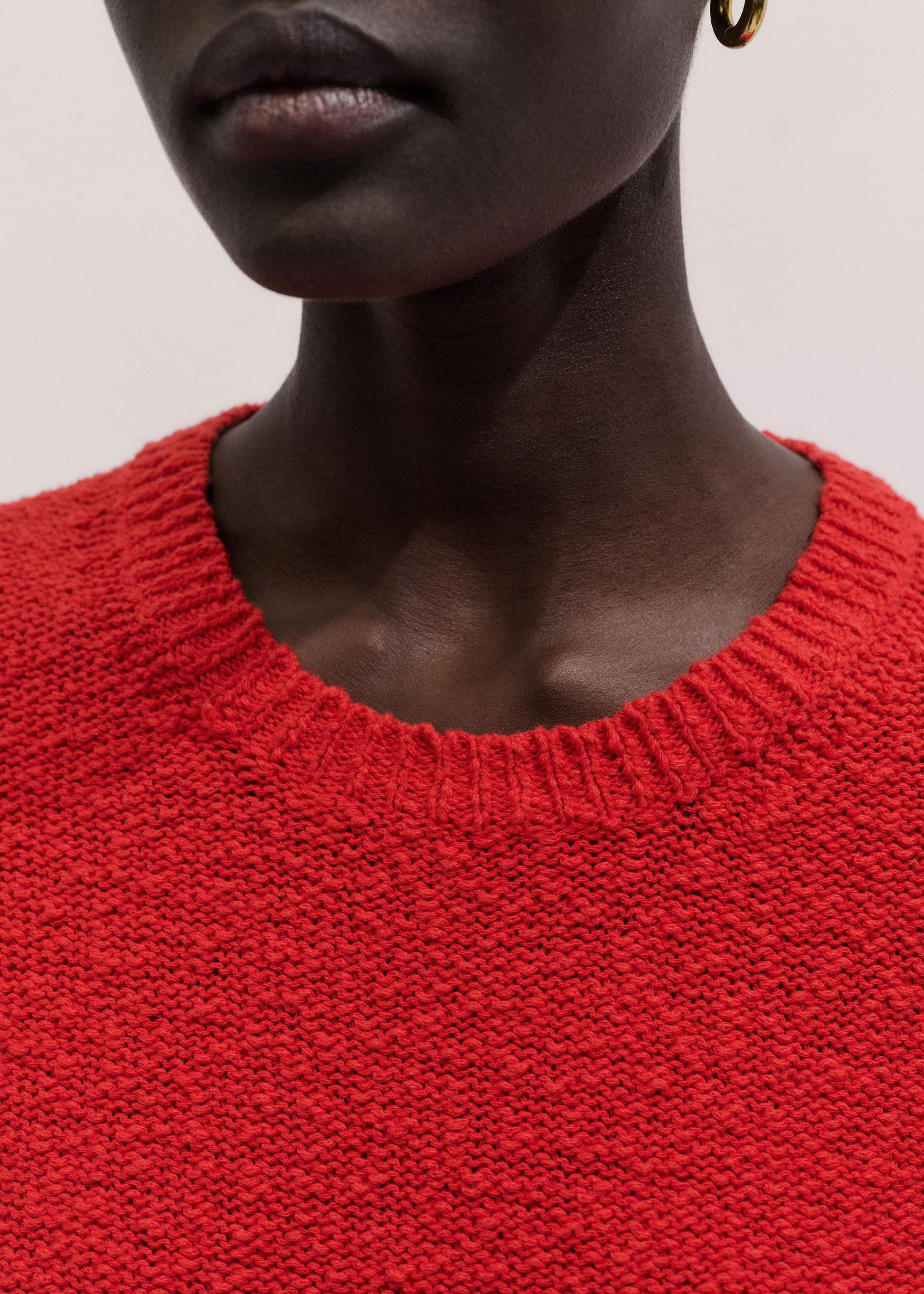 ME and EM Clothing Red Bouclé Straight Baby Tee