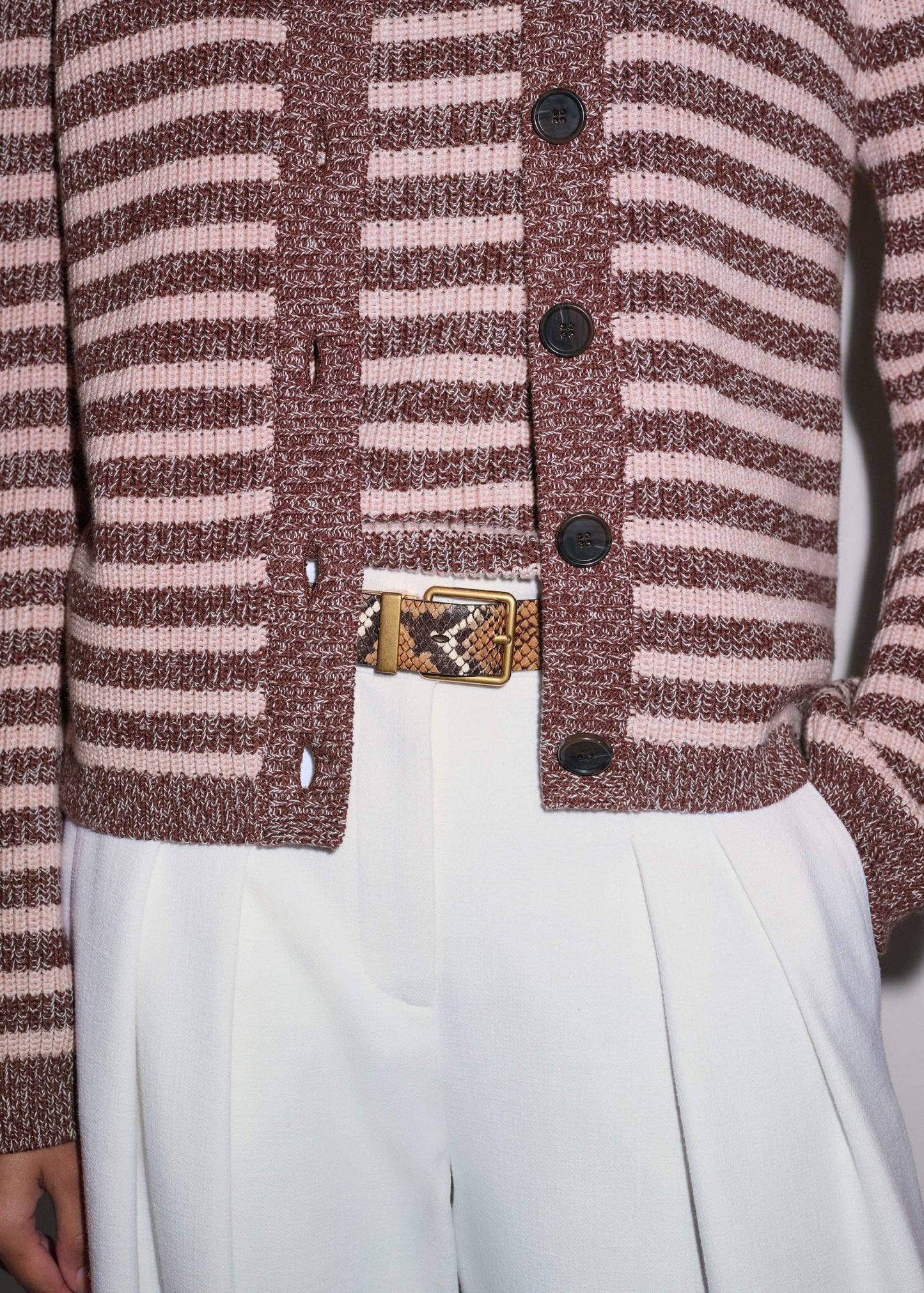 ME and EM Clothing Cinnamon Brown Straight Cardigan