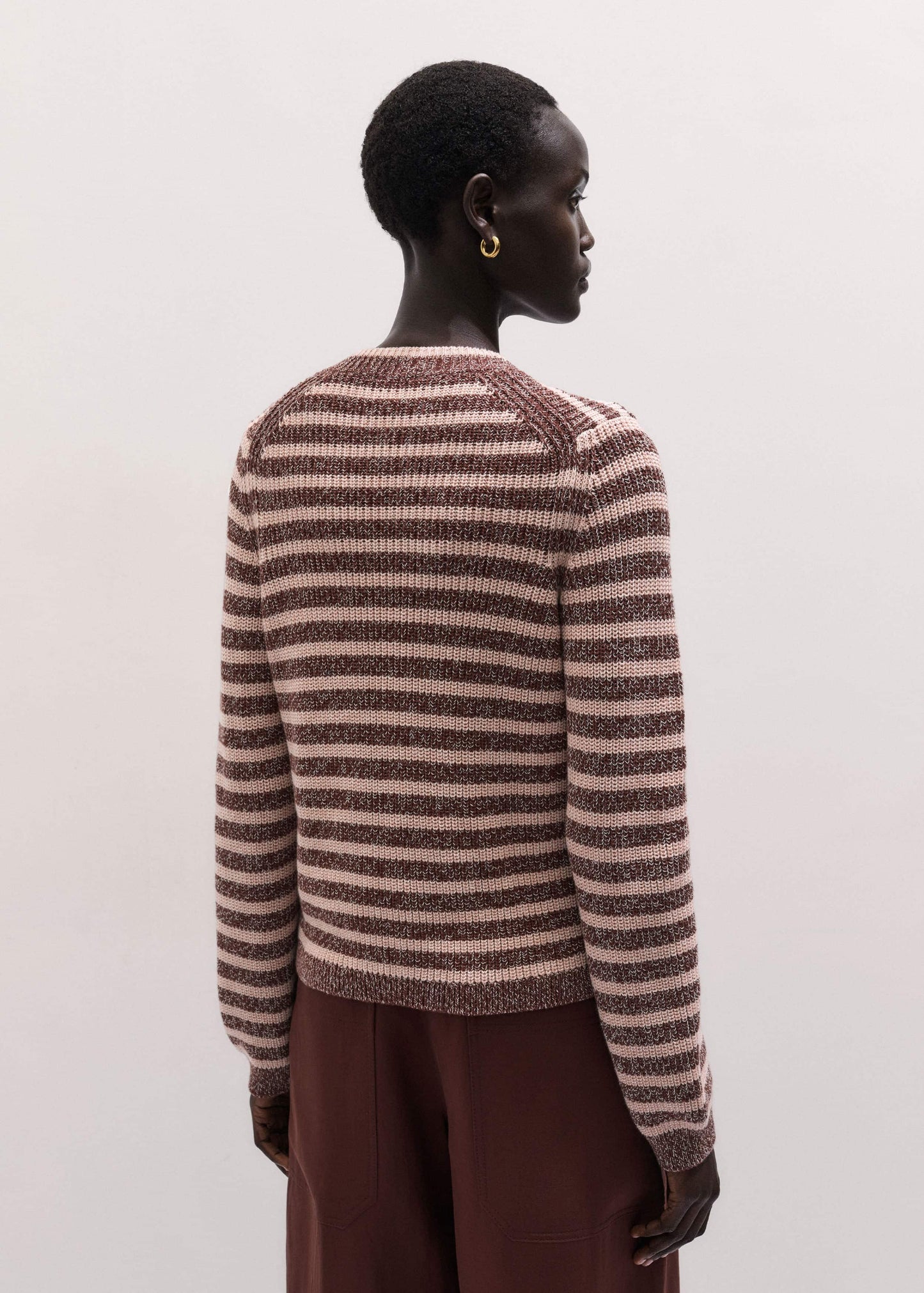 ME and EM Clothing Cinnamon Brown Straight Cardigan